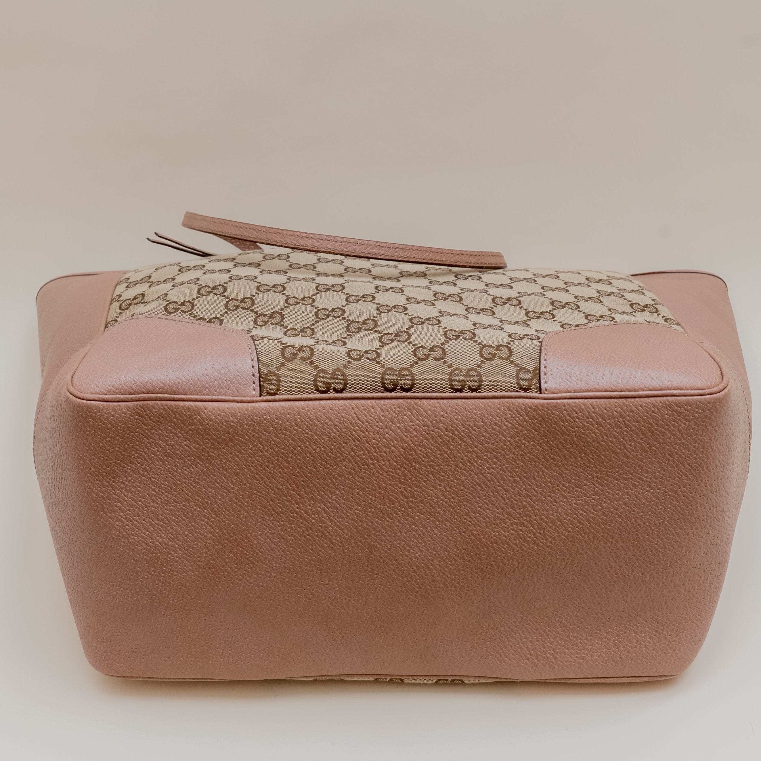 PRE-OWNED Pink GG Canvas and Leather Bree Shoulder Bag 