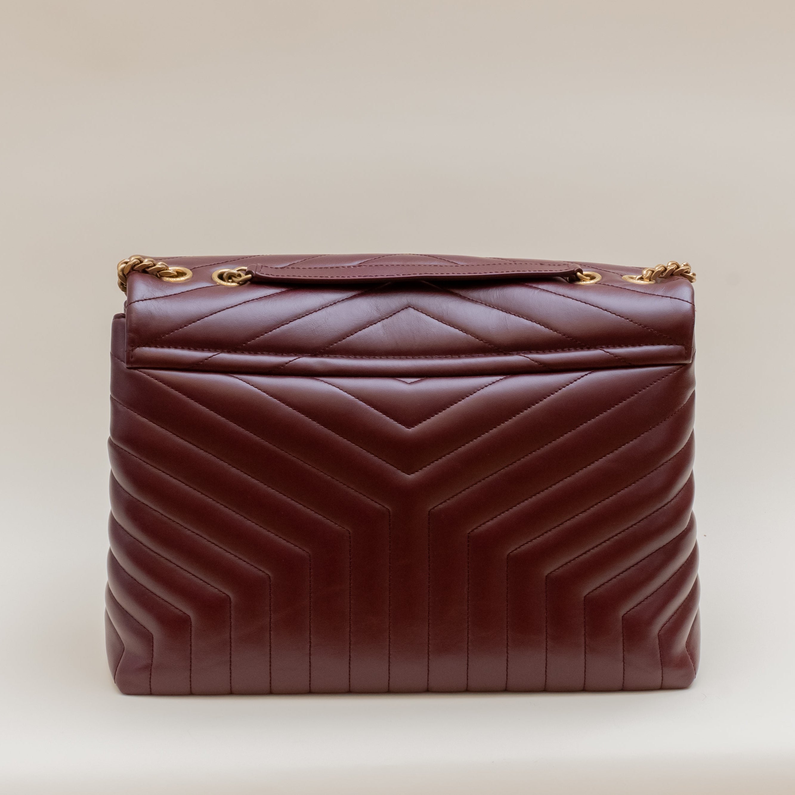 PRE-OWNED Burgundy Loulou Medium Shoulder Bag 