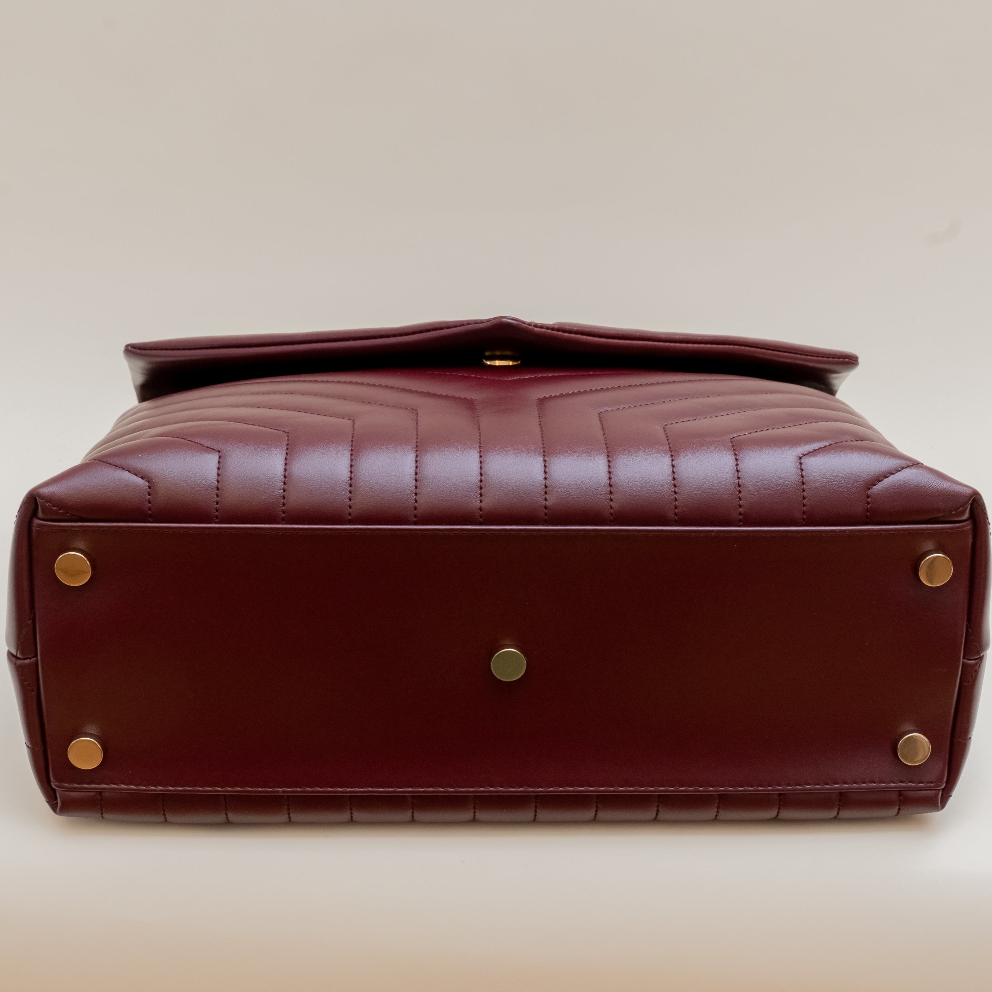 PRE-OWNED Burgundy Loulou Medium Shoulder Bag 