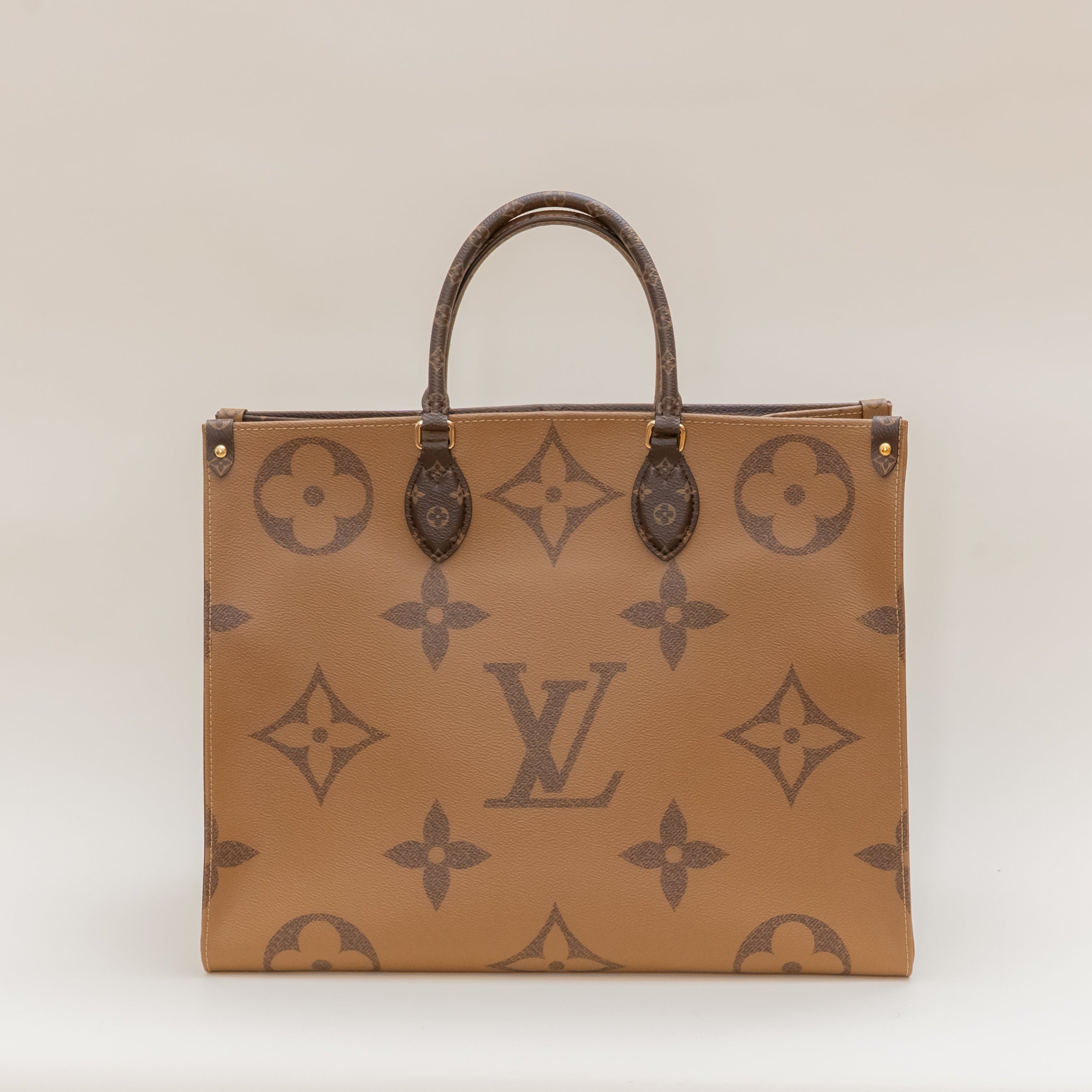 PRE-OWNED LV OnTheGo GM Giant Reverse Monogram Canvas Shoulder Bag