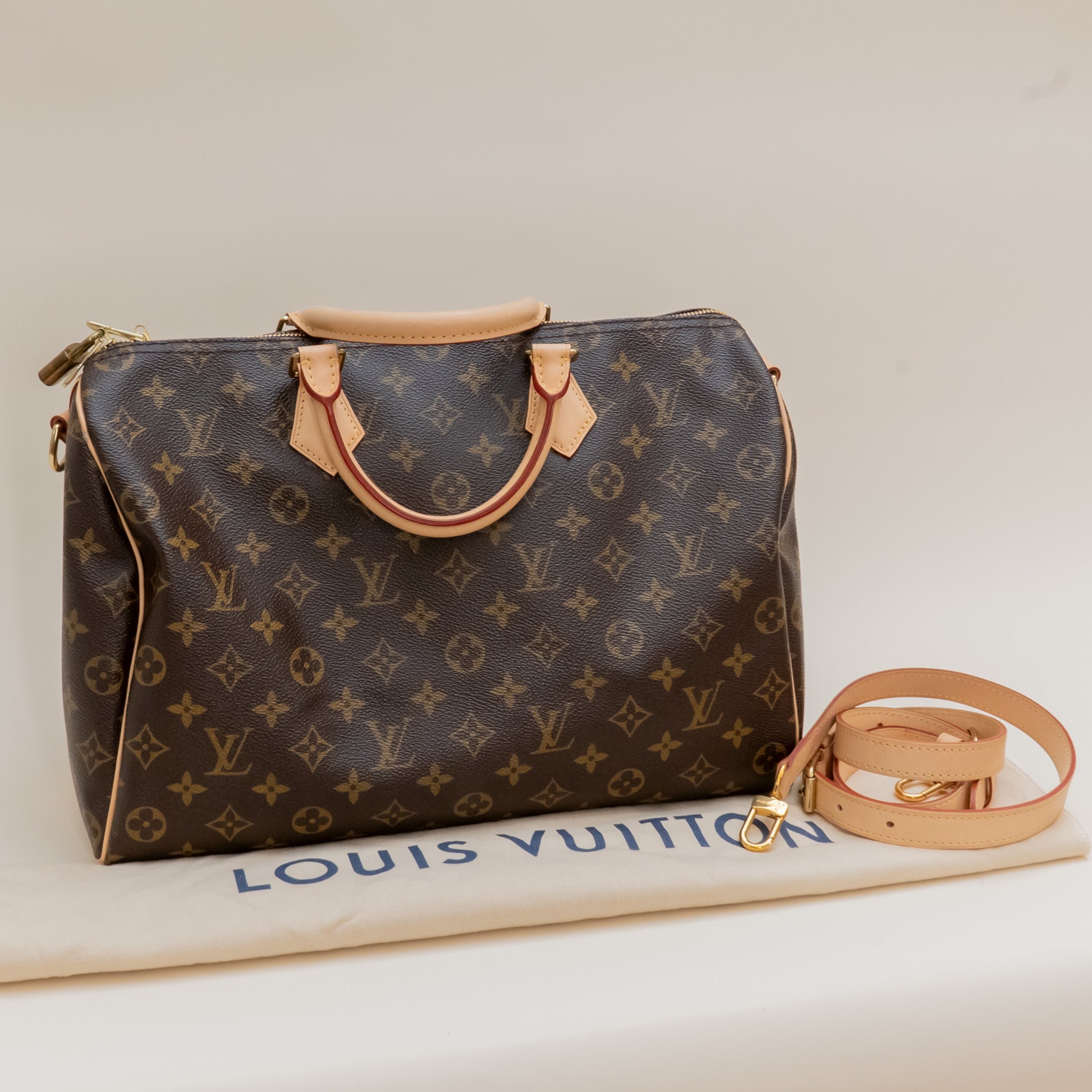 PRE-OWNED LV Monogram Canvas Speedy 30 Bandouliere