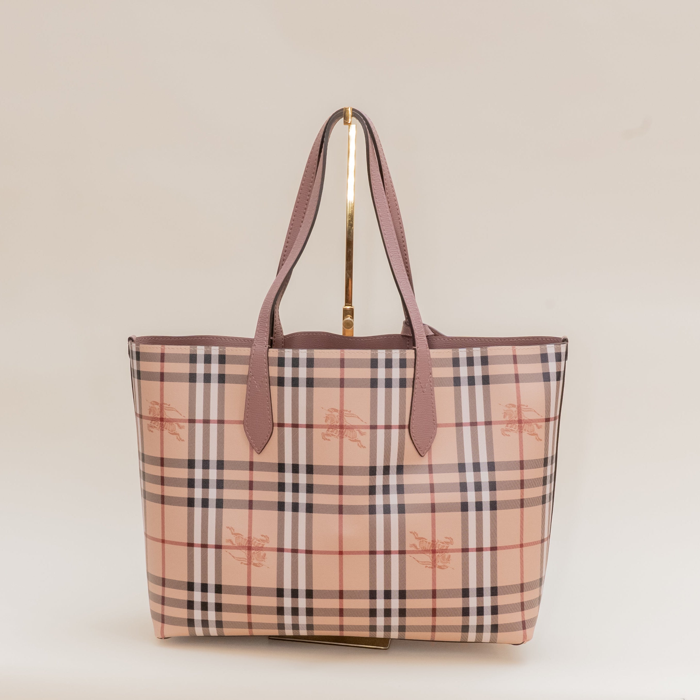 PRE-OWNED Haymarket Check Medium Reversible Tote