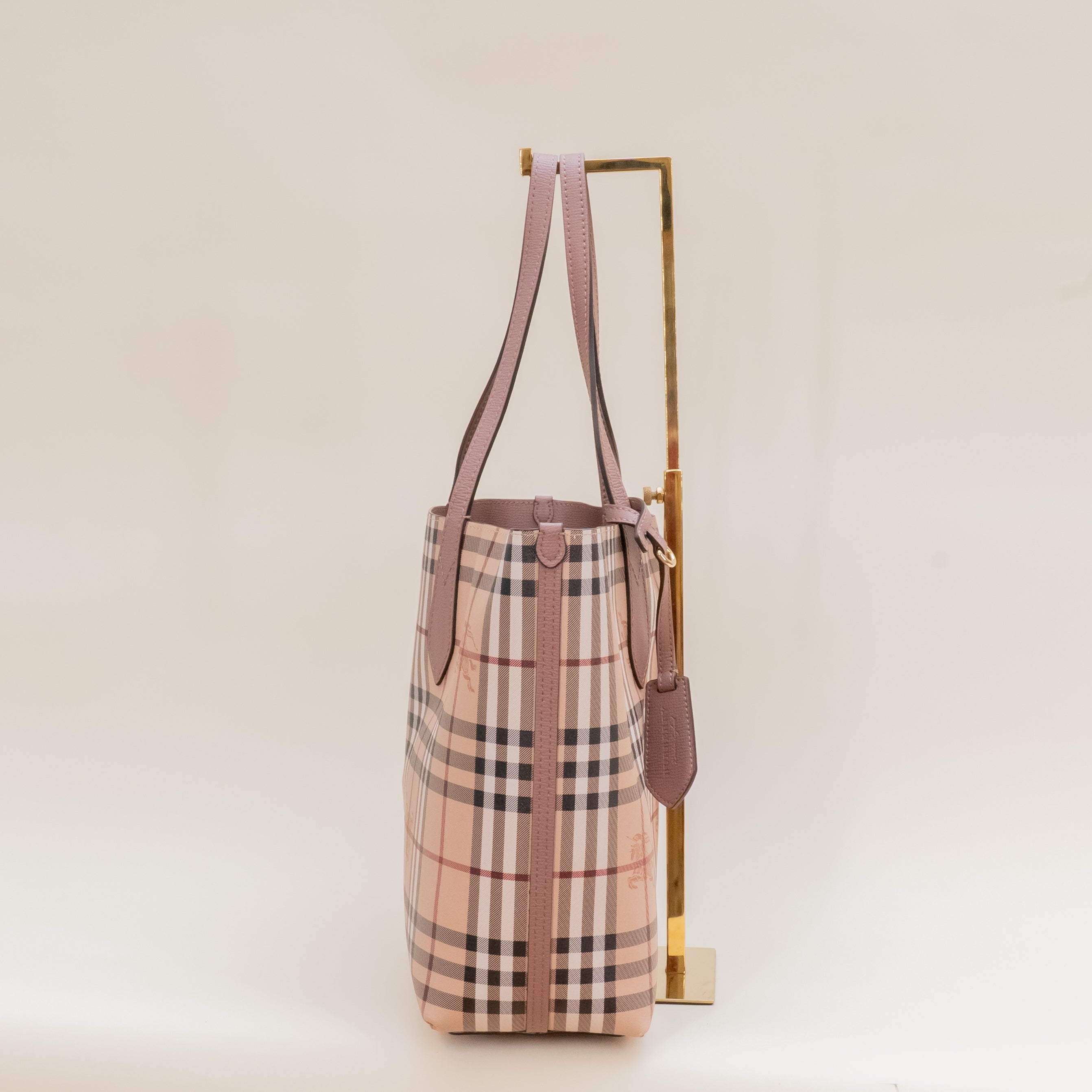 PRE-OWNED Haymarket Check Medium Reversible Tote