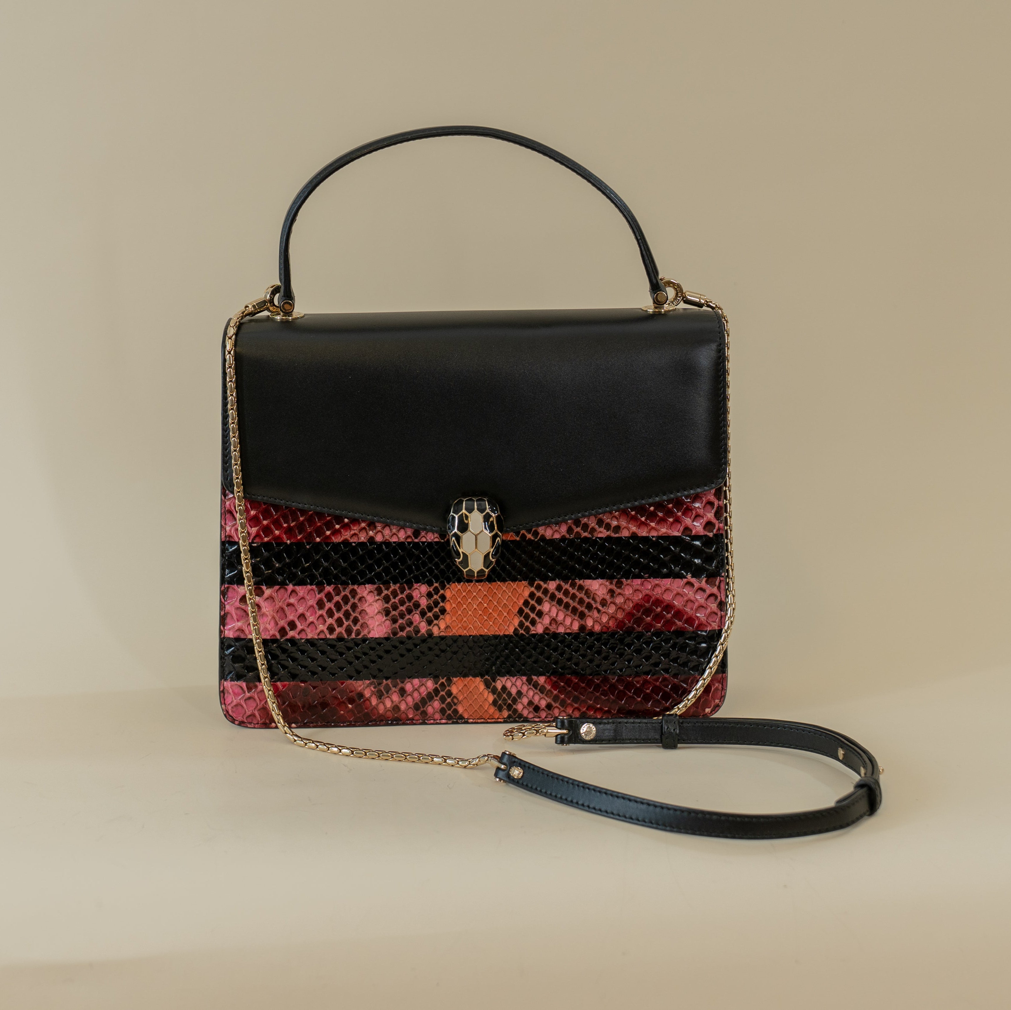 PRE-OWNED Serpenti Forever Flap Shoulder Bag