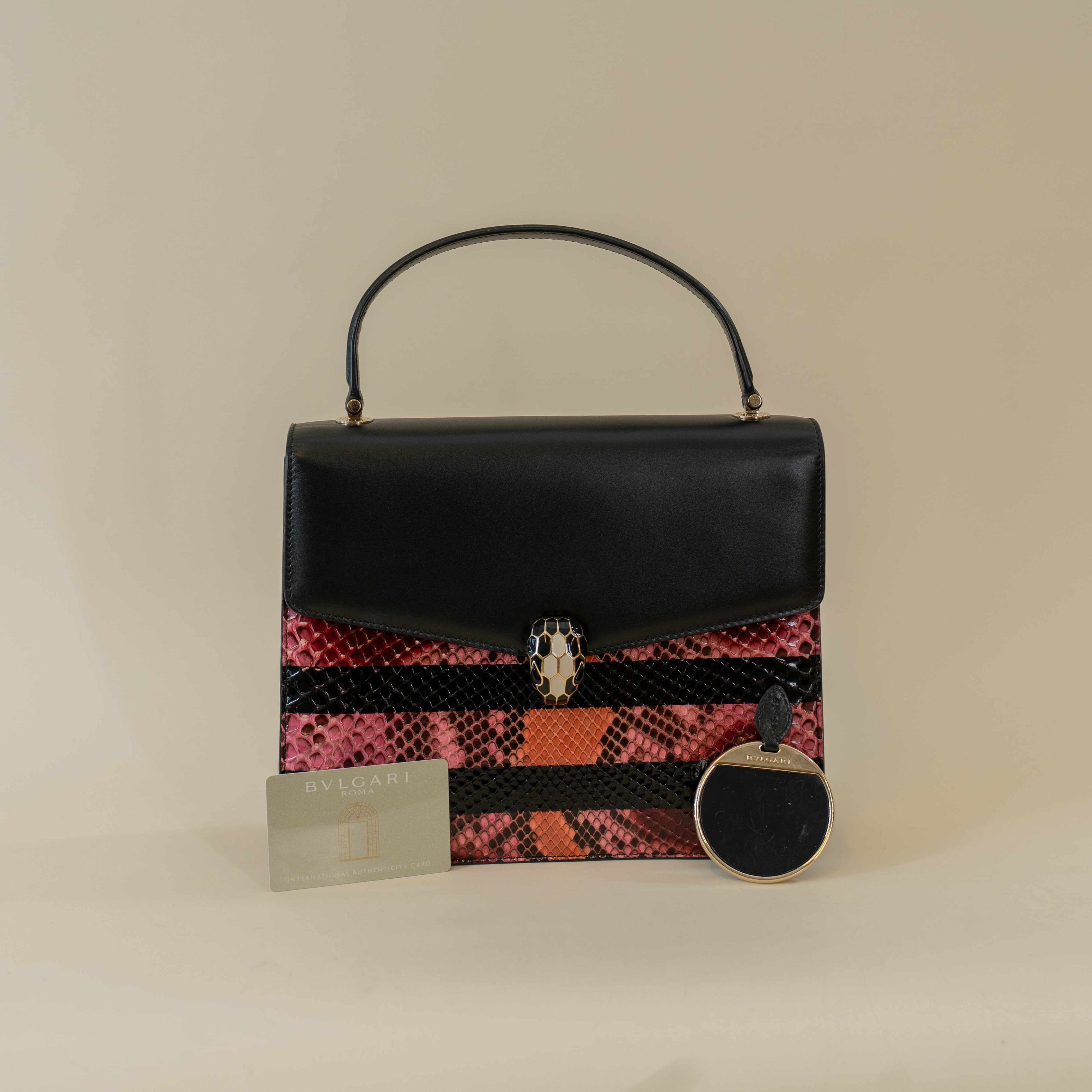 PRE-OWNED Serpenti Forever Flap Shoulder Bag