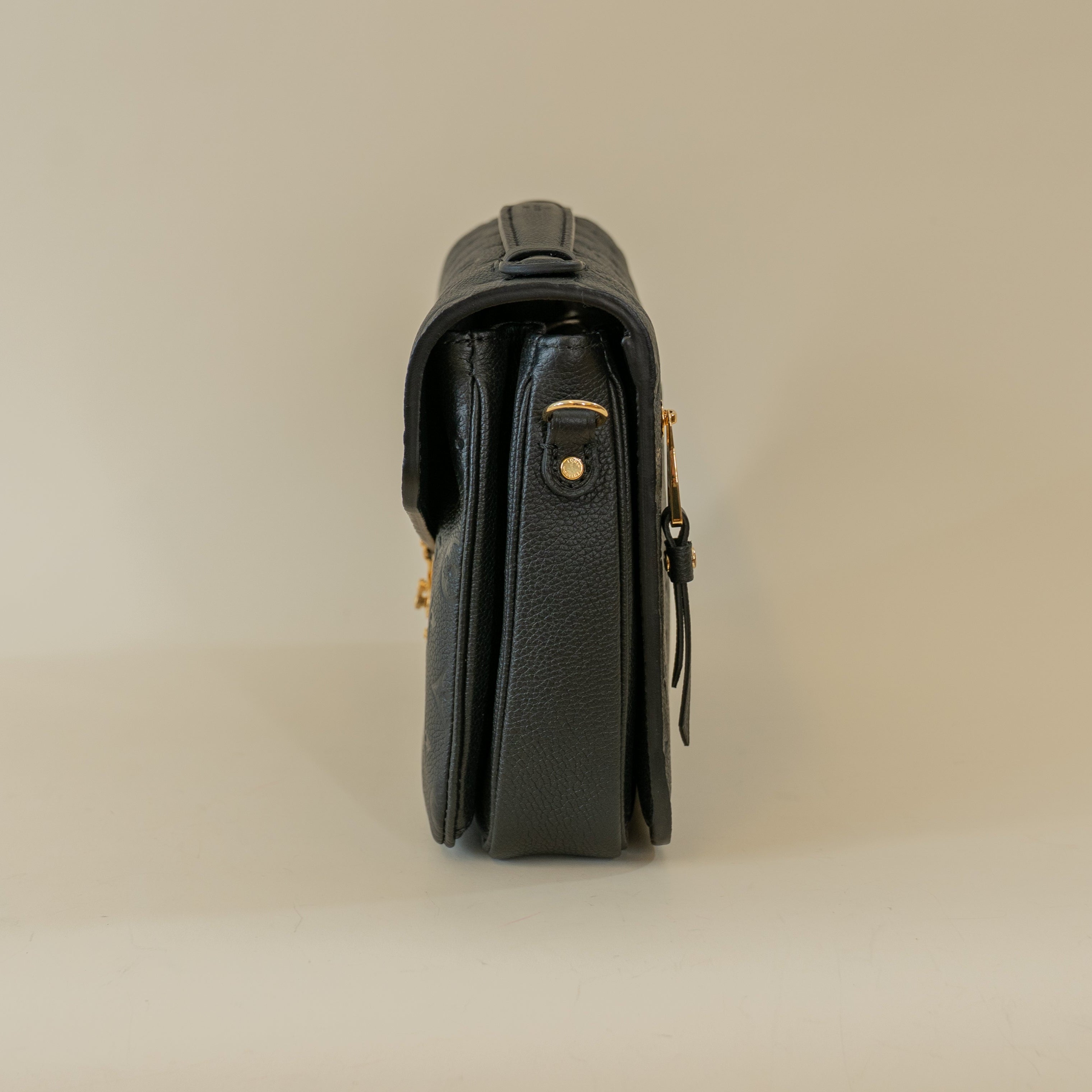 PRE-OWNED LV Black Monogram Empreinte Pochette Metis Shoulder Bag