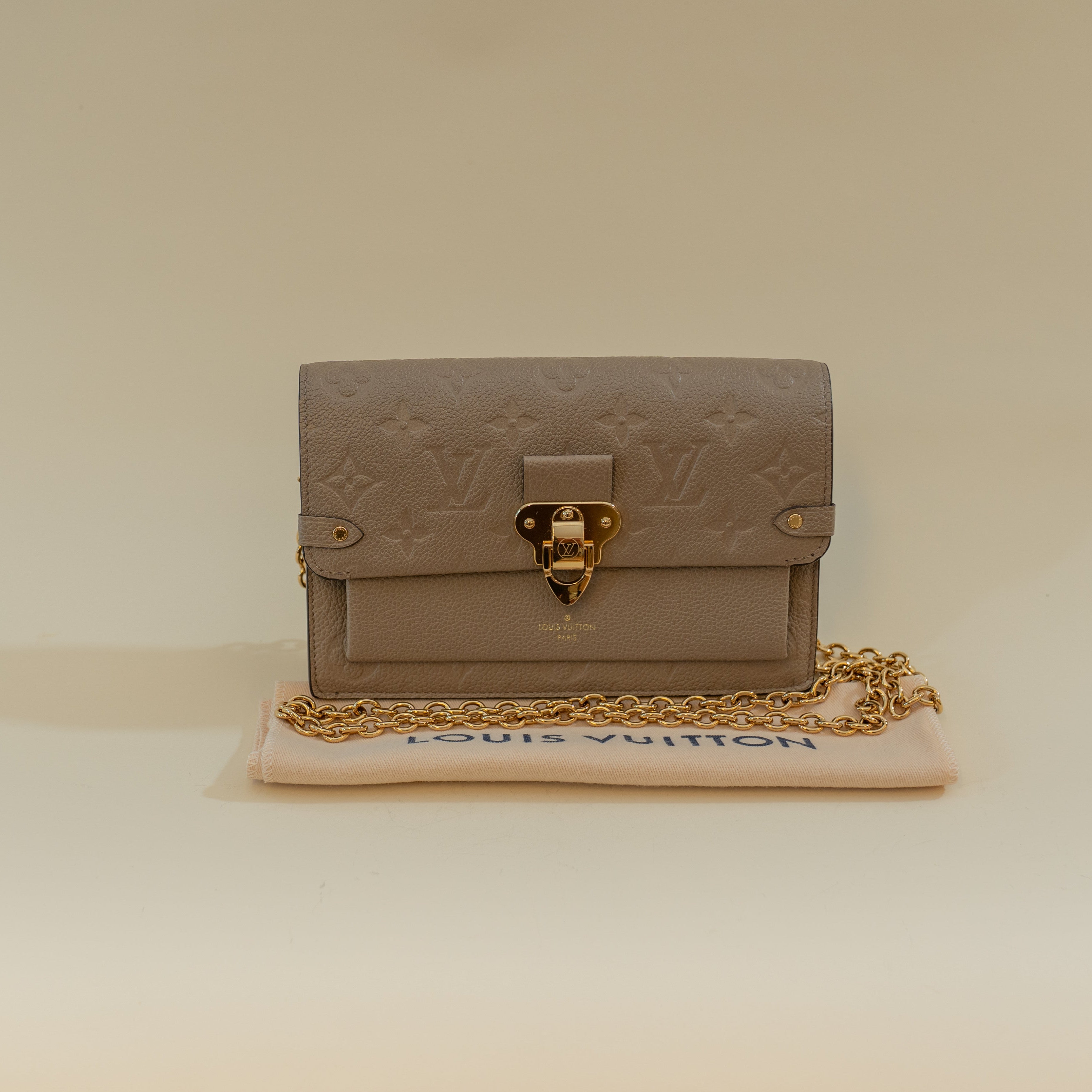 PRE-OWNED LV Empreinte Vavin Chain Wallet Tourterelle Shoulder Bag