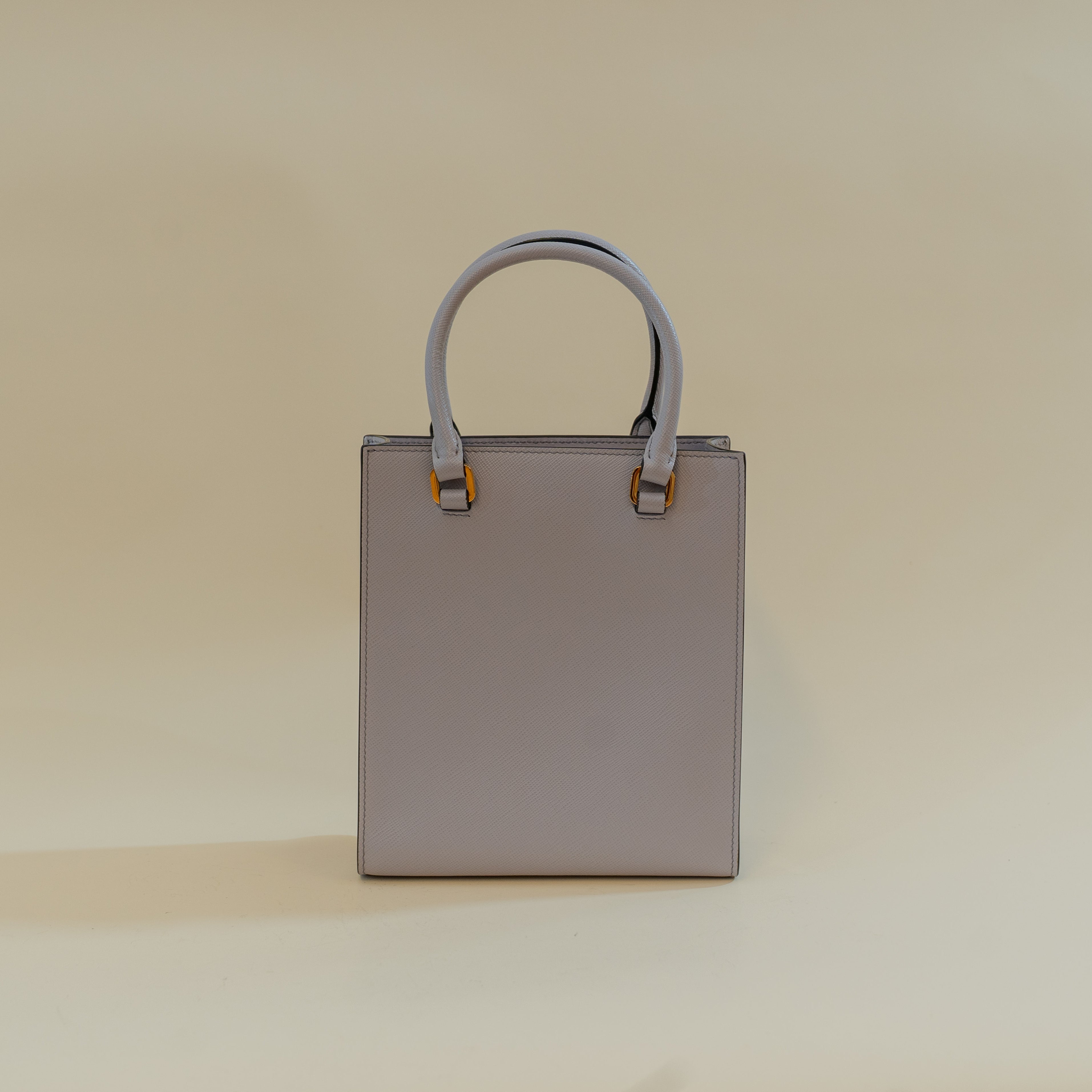 PRE-OWNED Lila Mini Embossed Logo Saffiano Leather Tote Bag
