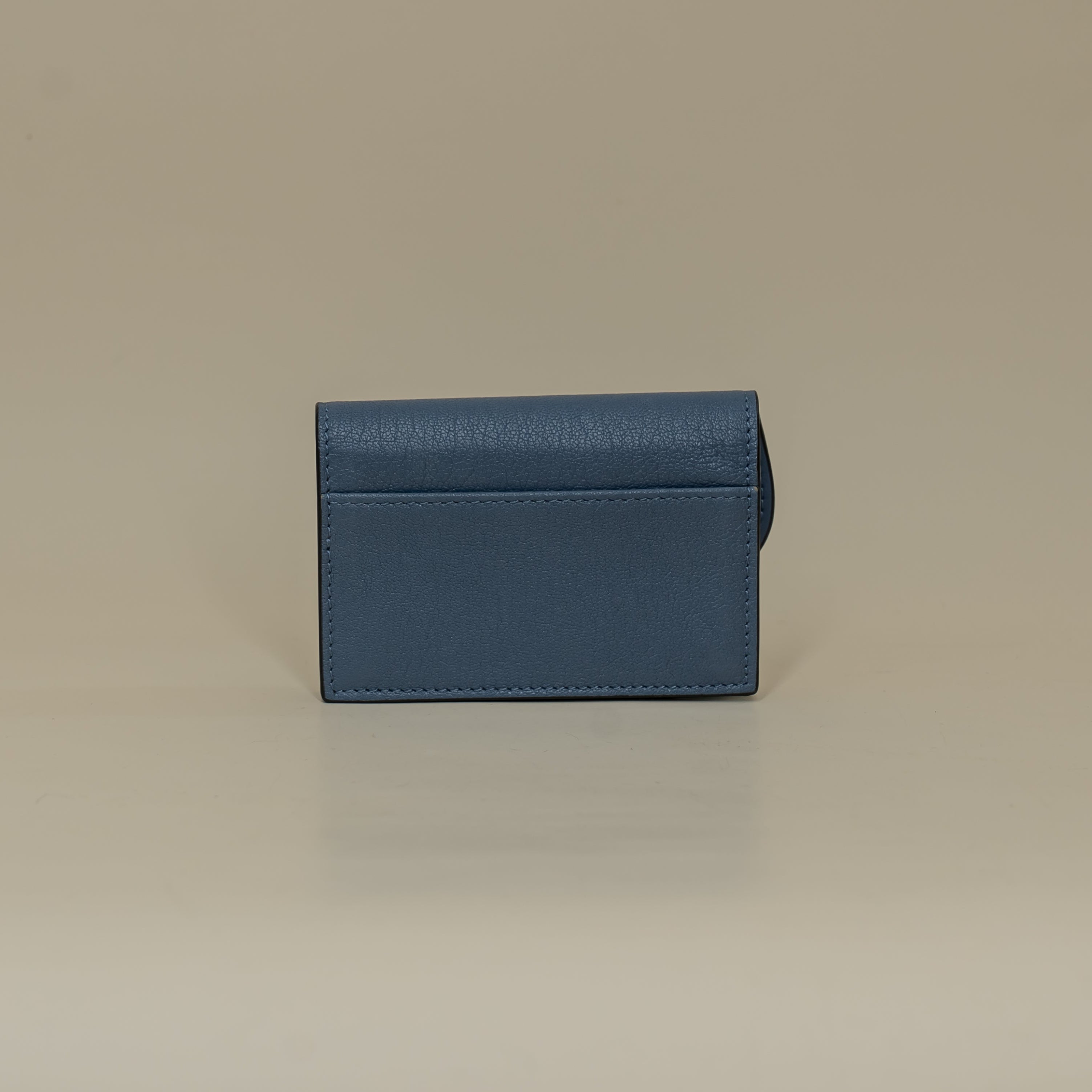 PRE-OWNED Blue Saddle Card Holder