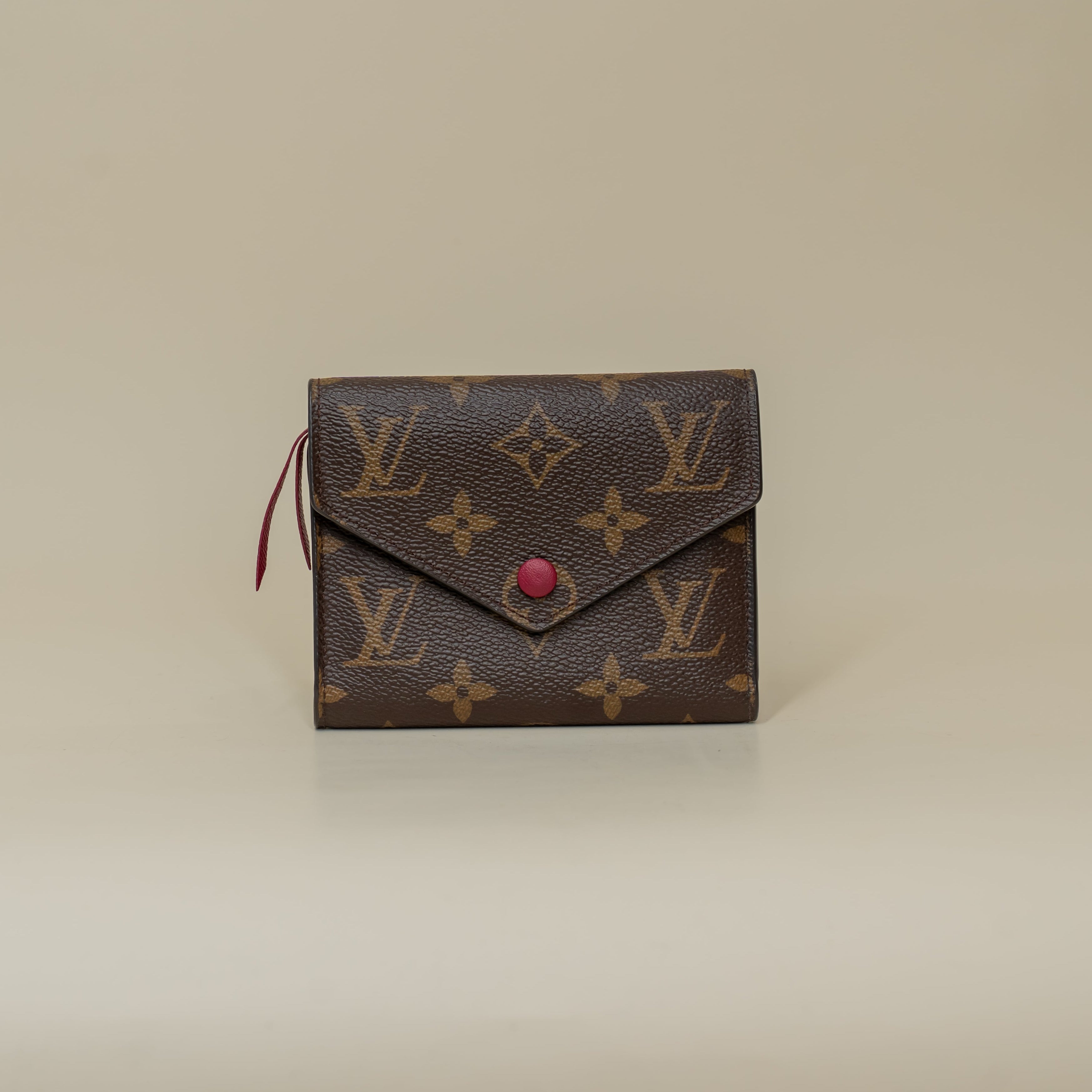 PRE-OWNED LV Monogram Victorine Wallet Fuchsia
