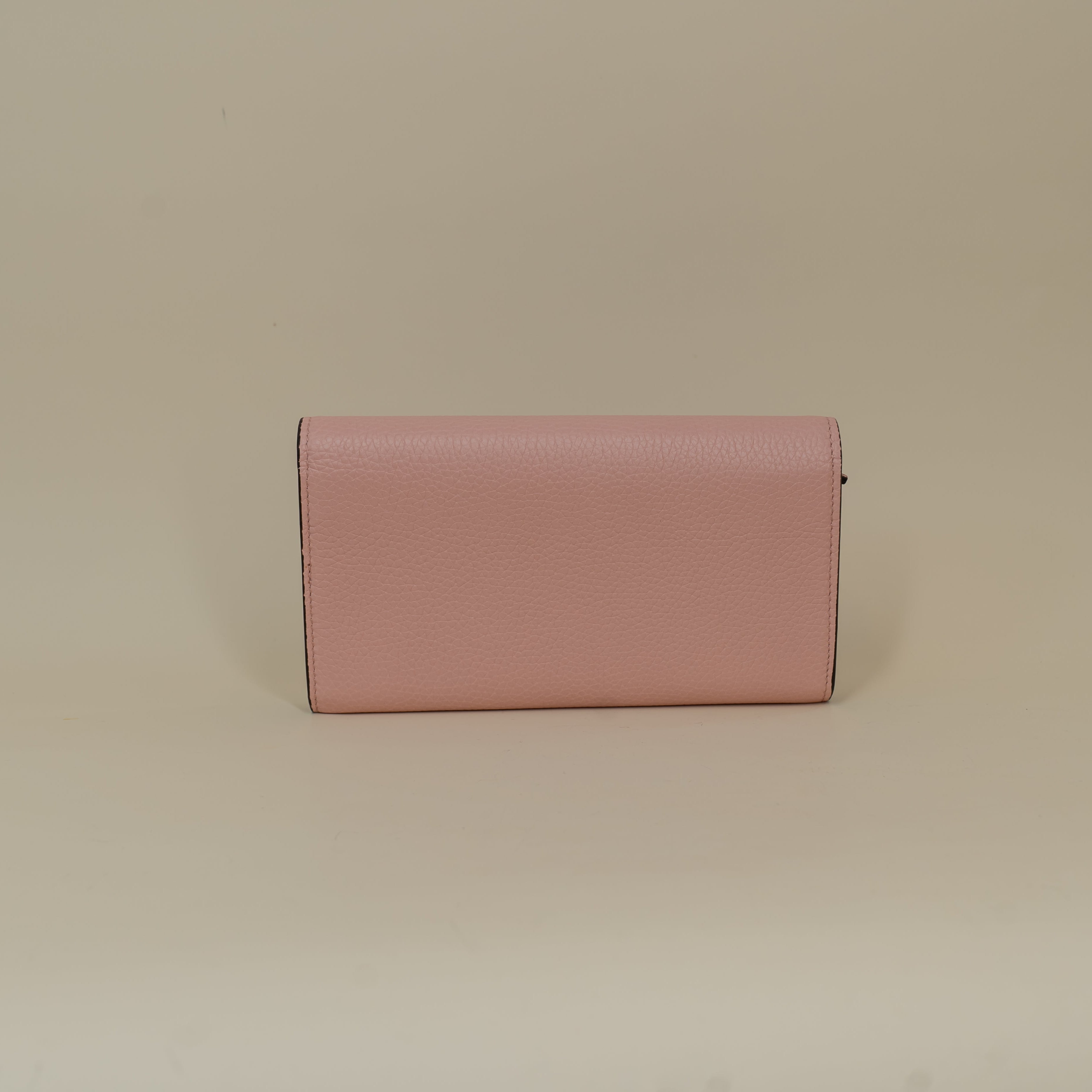 PRE-OWNED Calfskin Blind For Love Wallet Pink