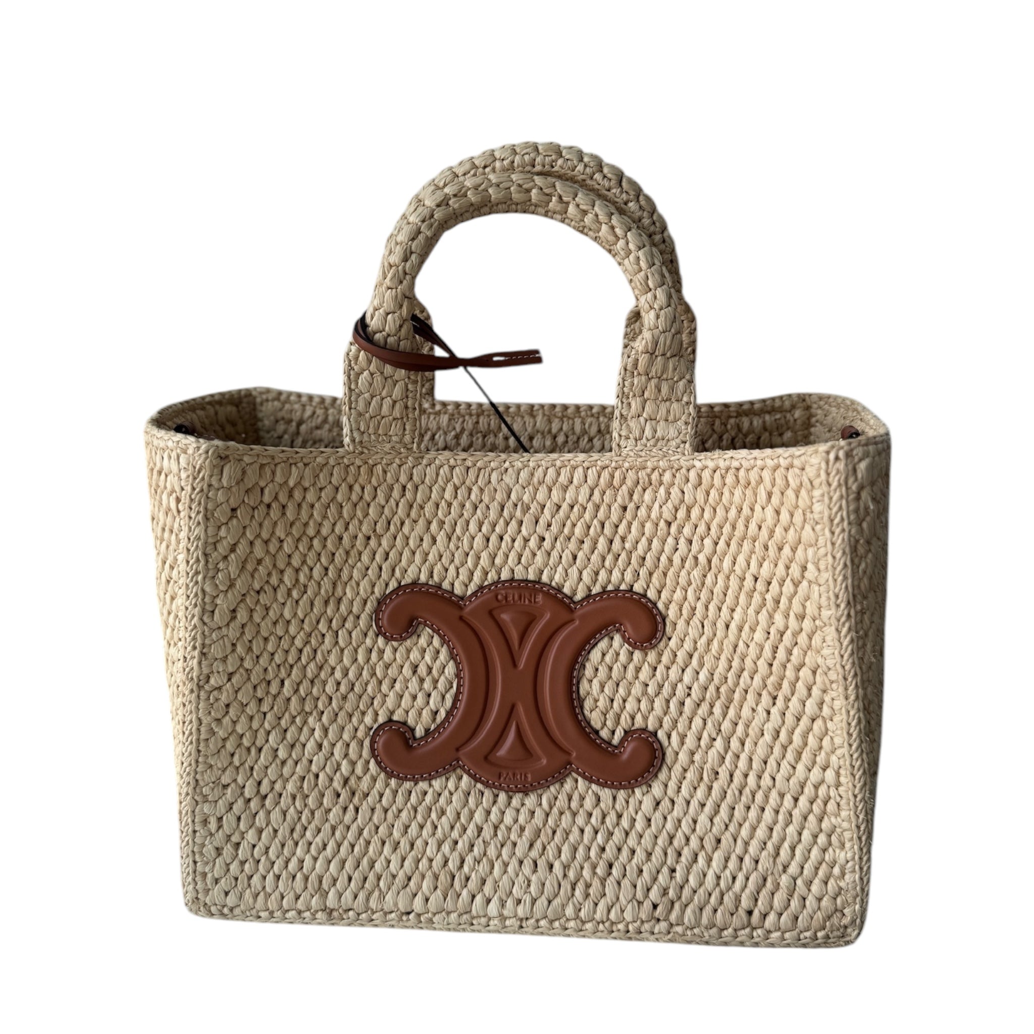 Bolso de hombro Cabas Thais de rafia USADO