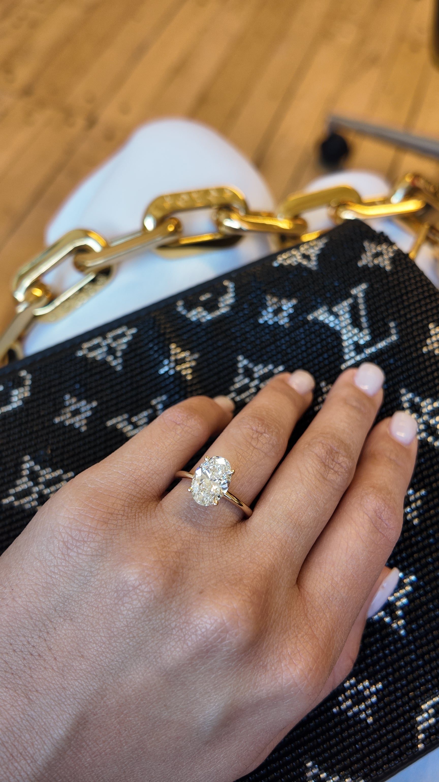 TDC - 3 ct Classic Oval Solitaire Lab Diamond Ring