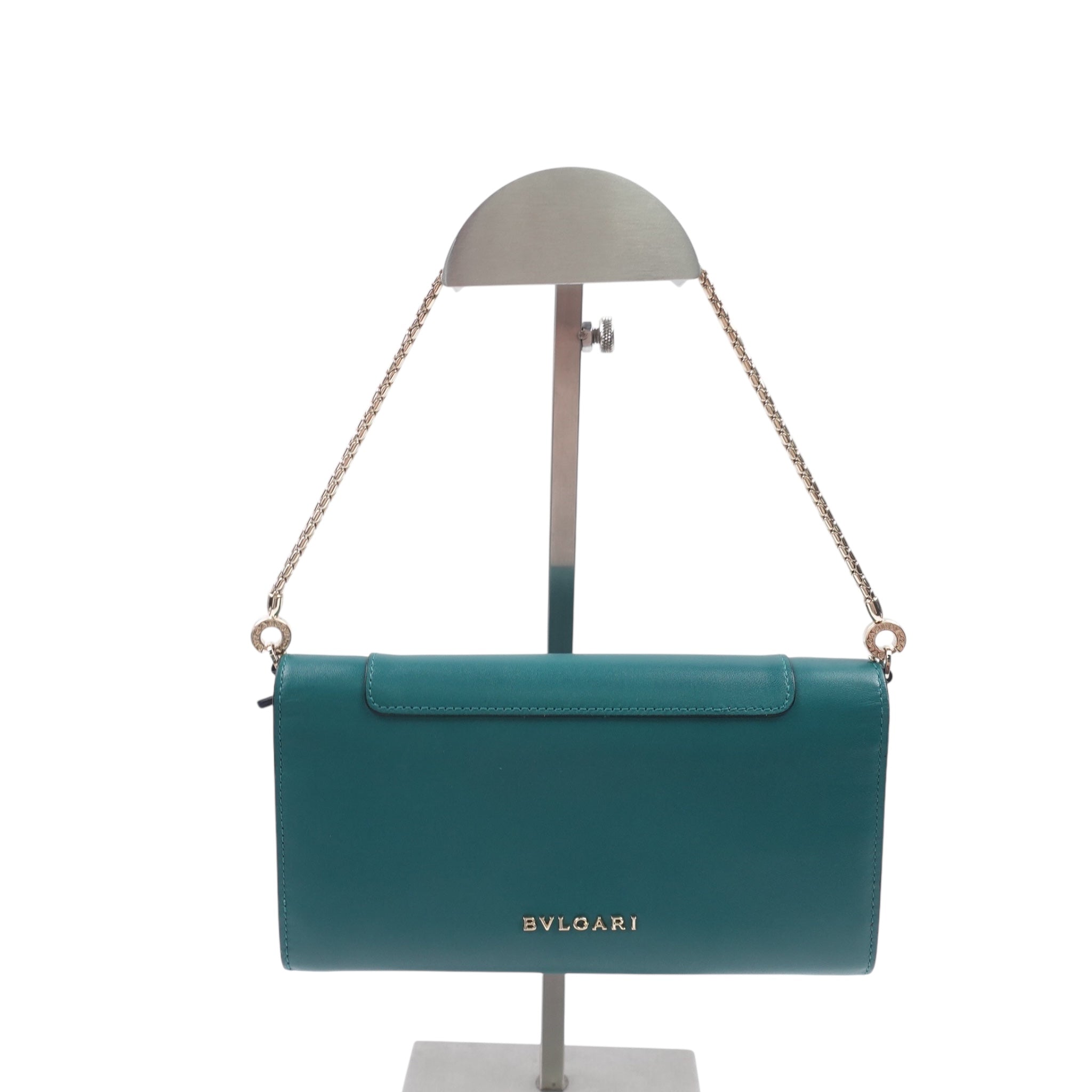 PRE-OWNED Green Serpenti Forever Handbag
