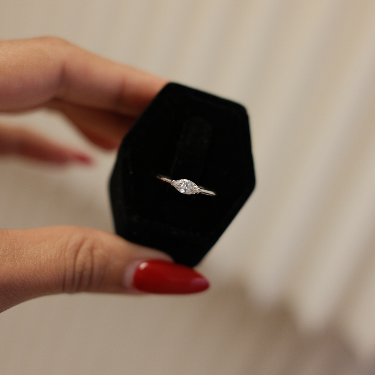 TDC - Marquise Pinky Ring – 0.40 ct