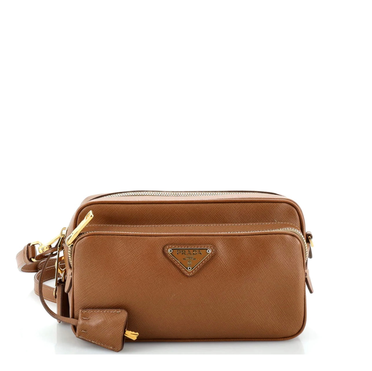 PRADA - Front Pocket Crossbody Bag Saffiano Leather Small