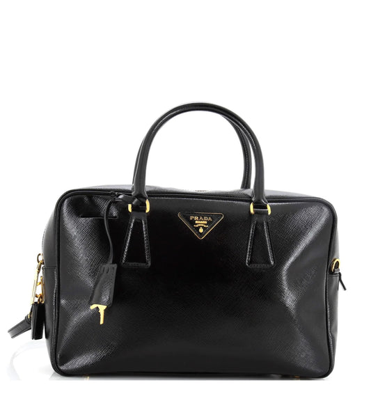 PRADA - Bauletto Bag Vernice Saffiano Leather