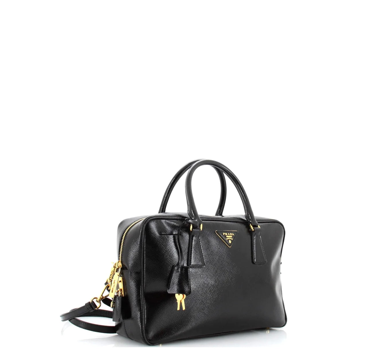 PRADA - Bauletto Bag Vernice Saffiano Leather