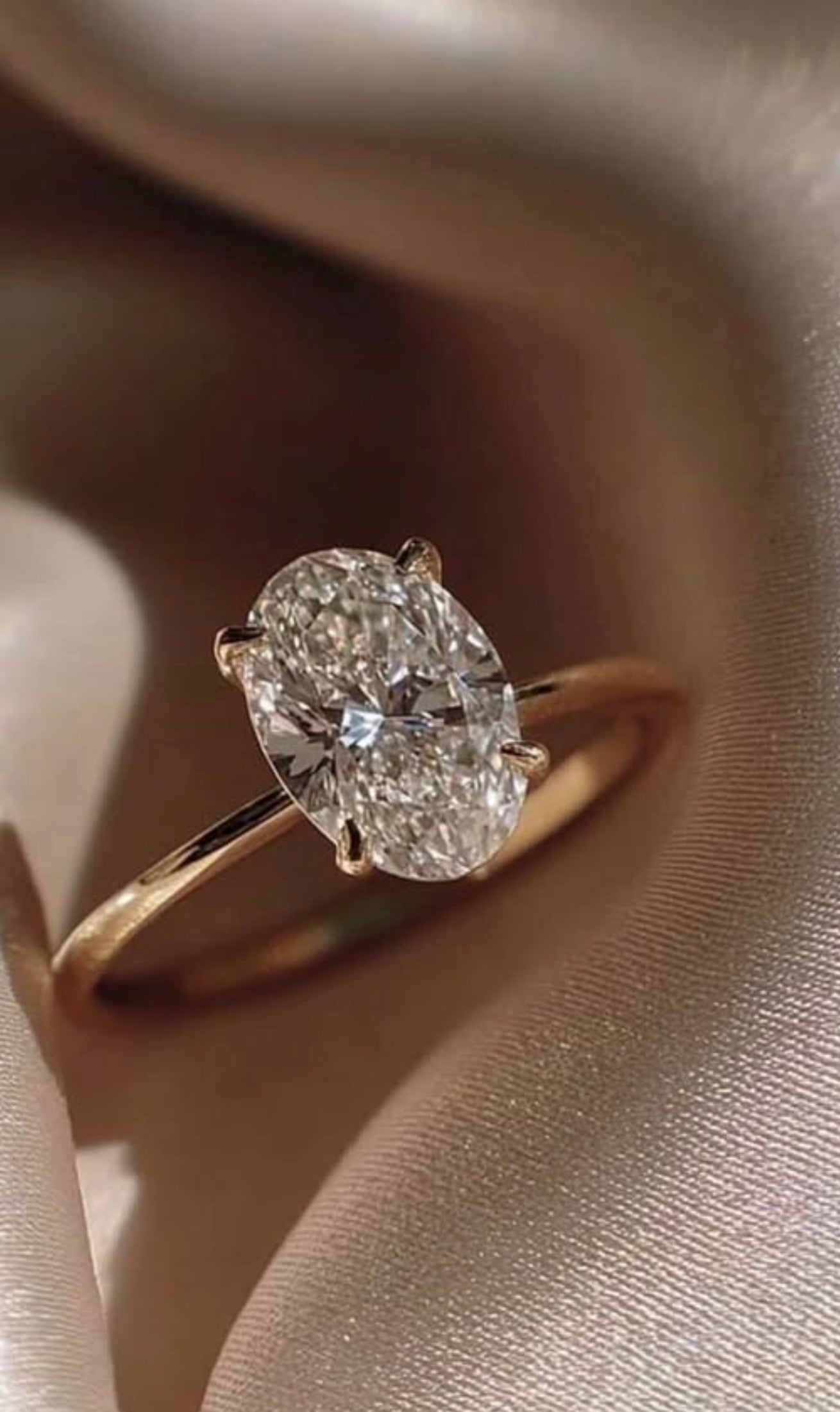 3.00 ct Hidden Halo Lab Diamond Ring – 18k Yellow Gold