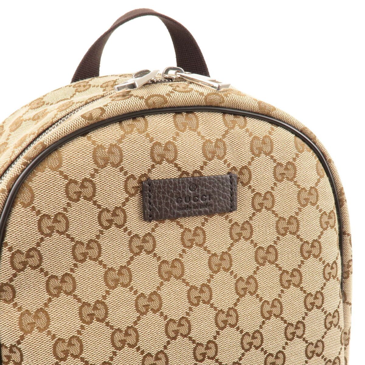 GUCCI - Gg Canvas Back Pack Ruck Sack Beige Brown