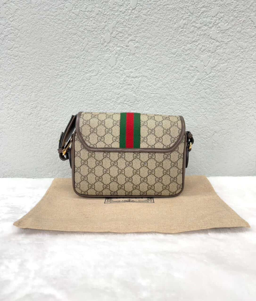 PRE-OWNED Ophidia Medium Monogram Canvas Crossbody Bag (PART I)