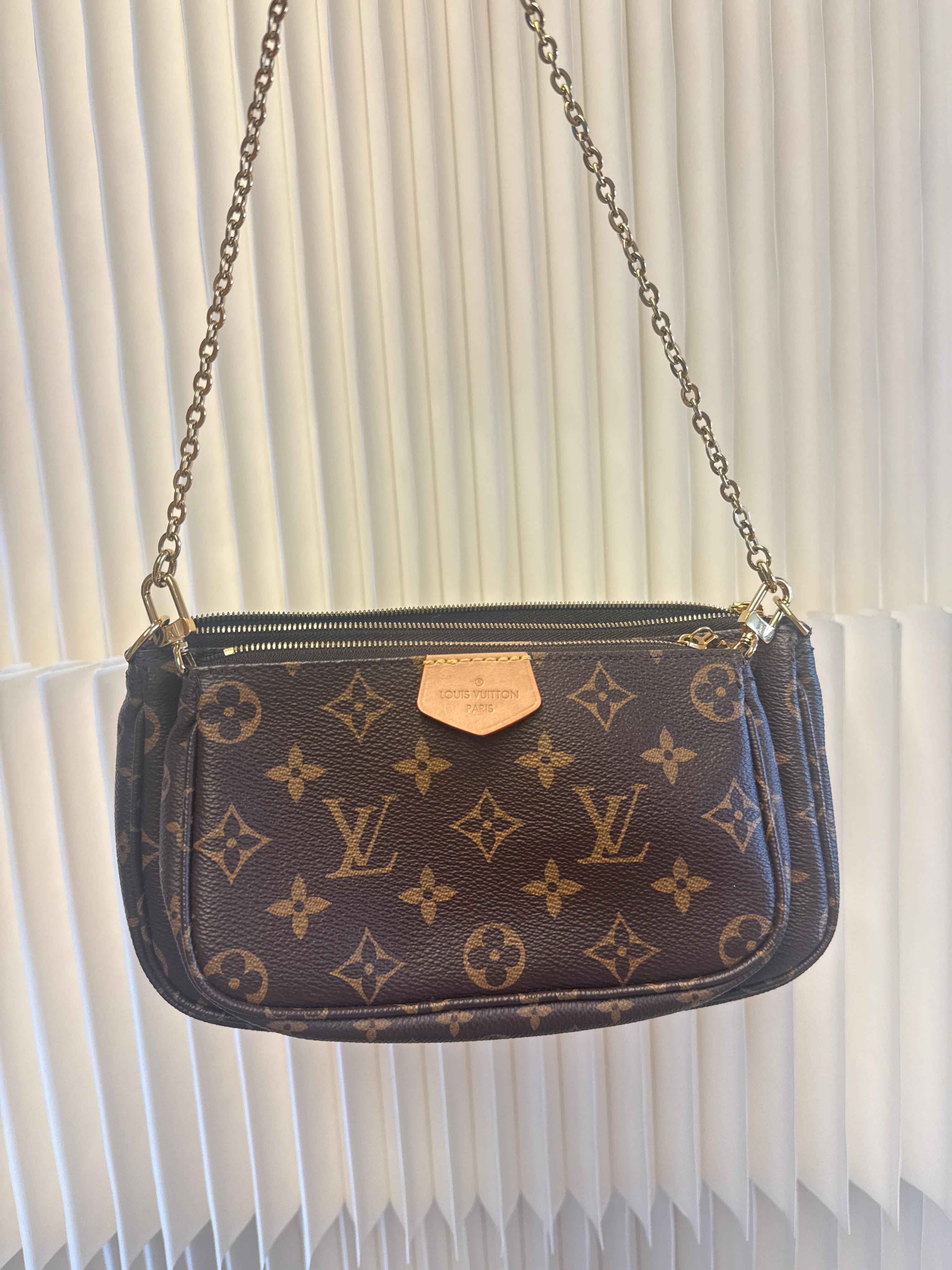 PRE-OWNED LV Monogram Canvas Multipochette Accessories Crossbody Bag