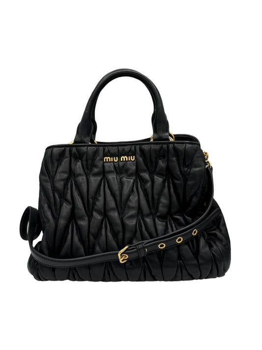 MIUMIU - Matelasse Handbag Black Leather