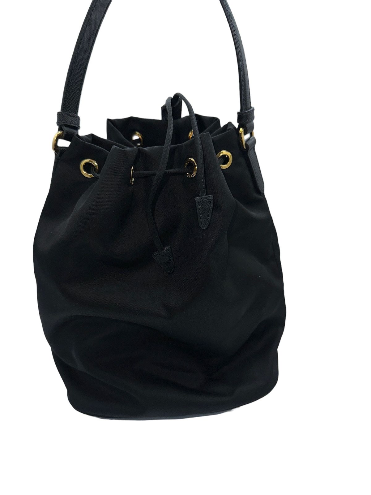 PRADA - Handbag Black Nylon Leather