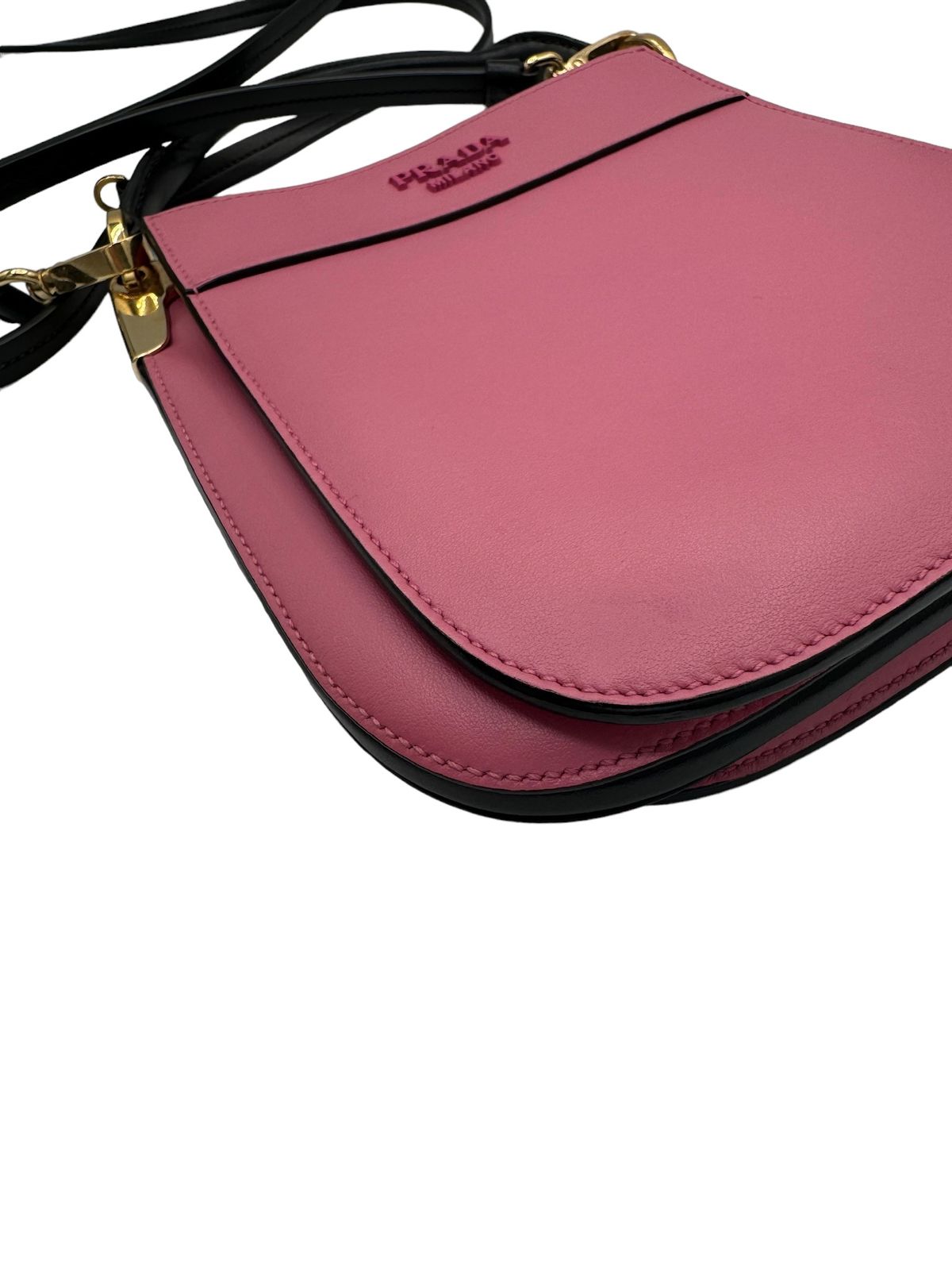 PRADA - Margit Handbag Pink Black Leather