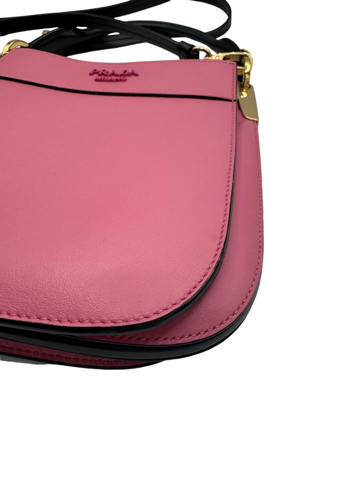 PRADA - Margit Handbag Pink Black Leather