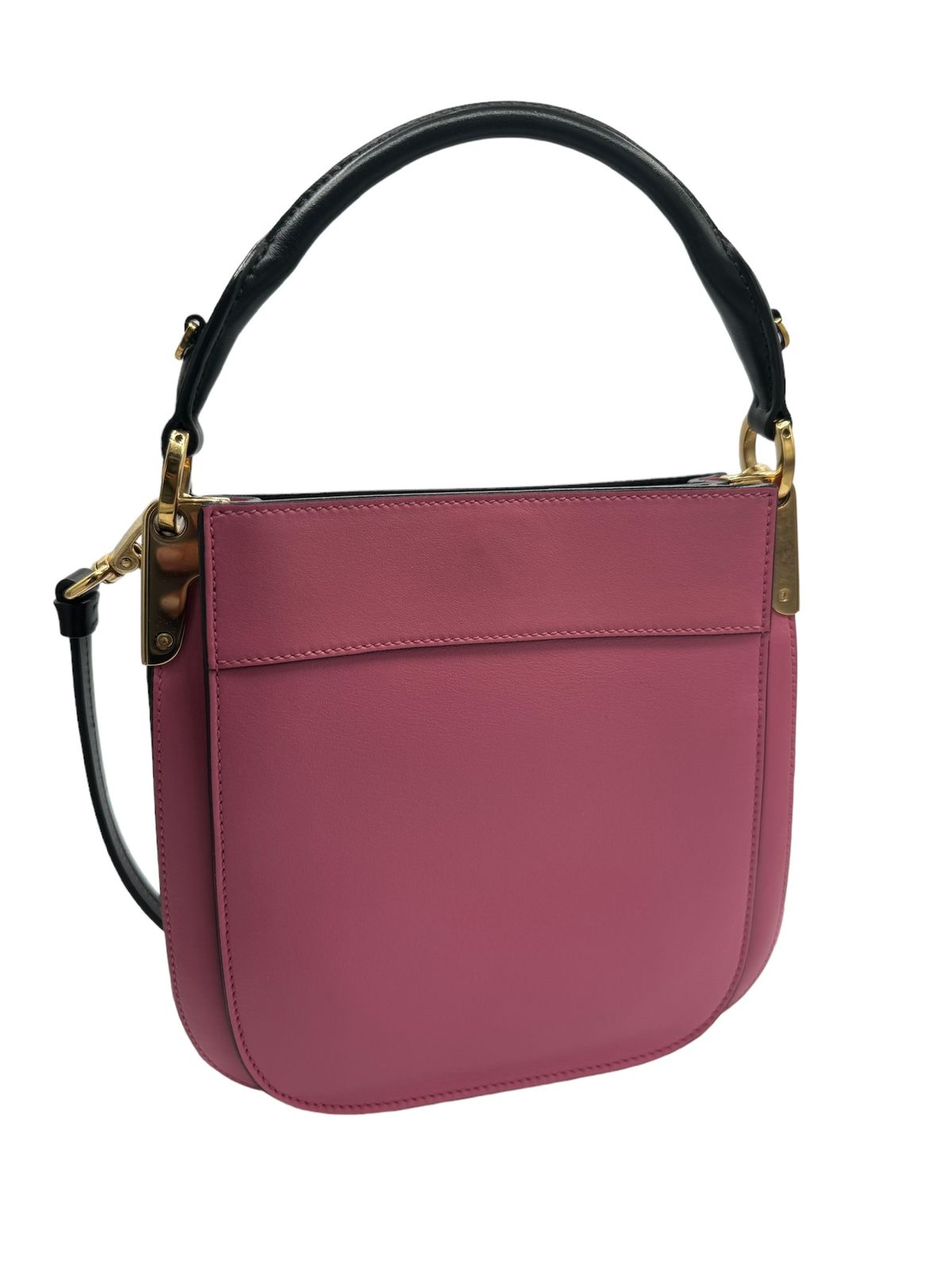 PRADA - Margit Handbag Pink Black Leather