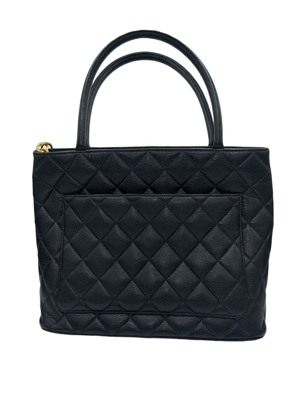 CHANEL - Caviar Medallion Tote Bag Black Caviar Skin