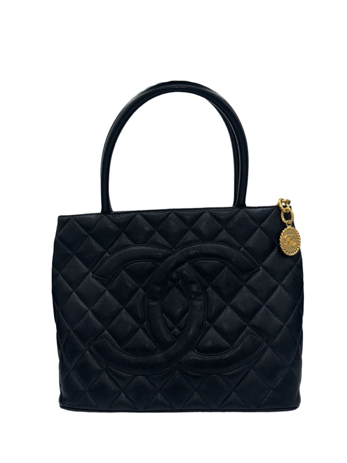 CHANEL - Caviar Medallion Tote Bag Black Caviar Skin