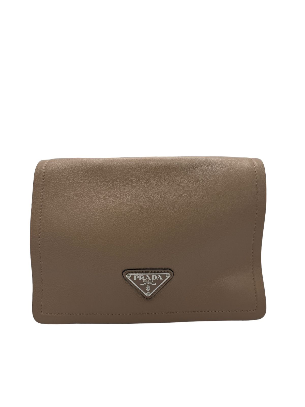 PRADA - Shoulder Bag Beige Leather