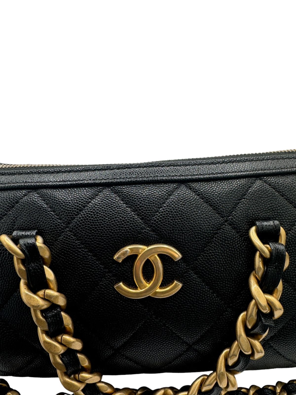 CHANEL - Matelasse Shoulder Bag Black Caviar Skin