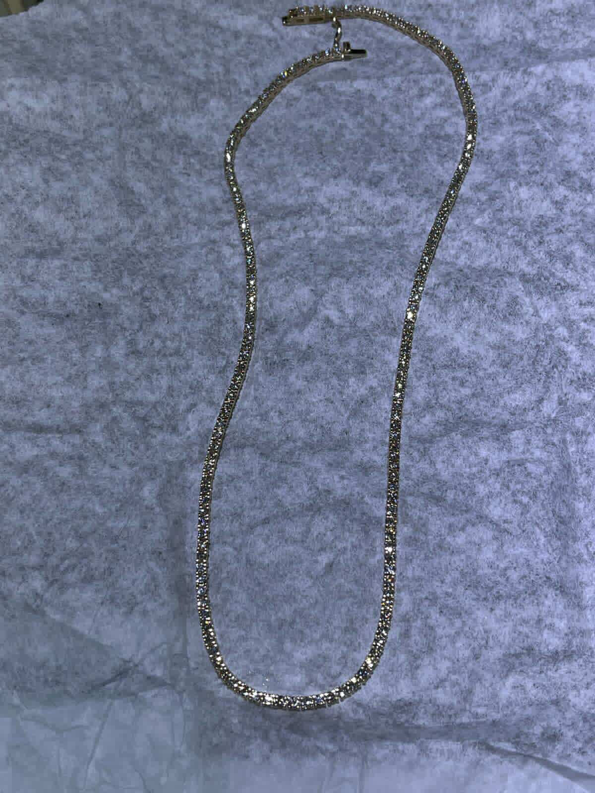 Tennis Necklace 8.00ct Lab Diamonds – Yellow Gold (PART 3)