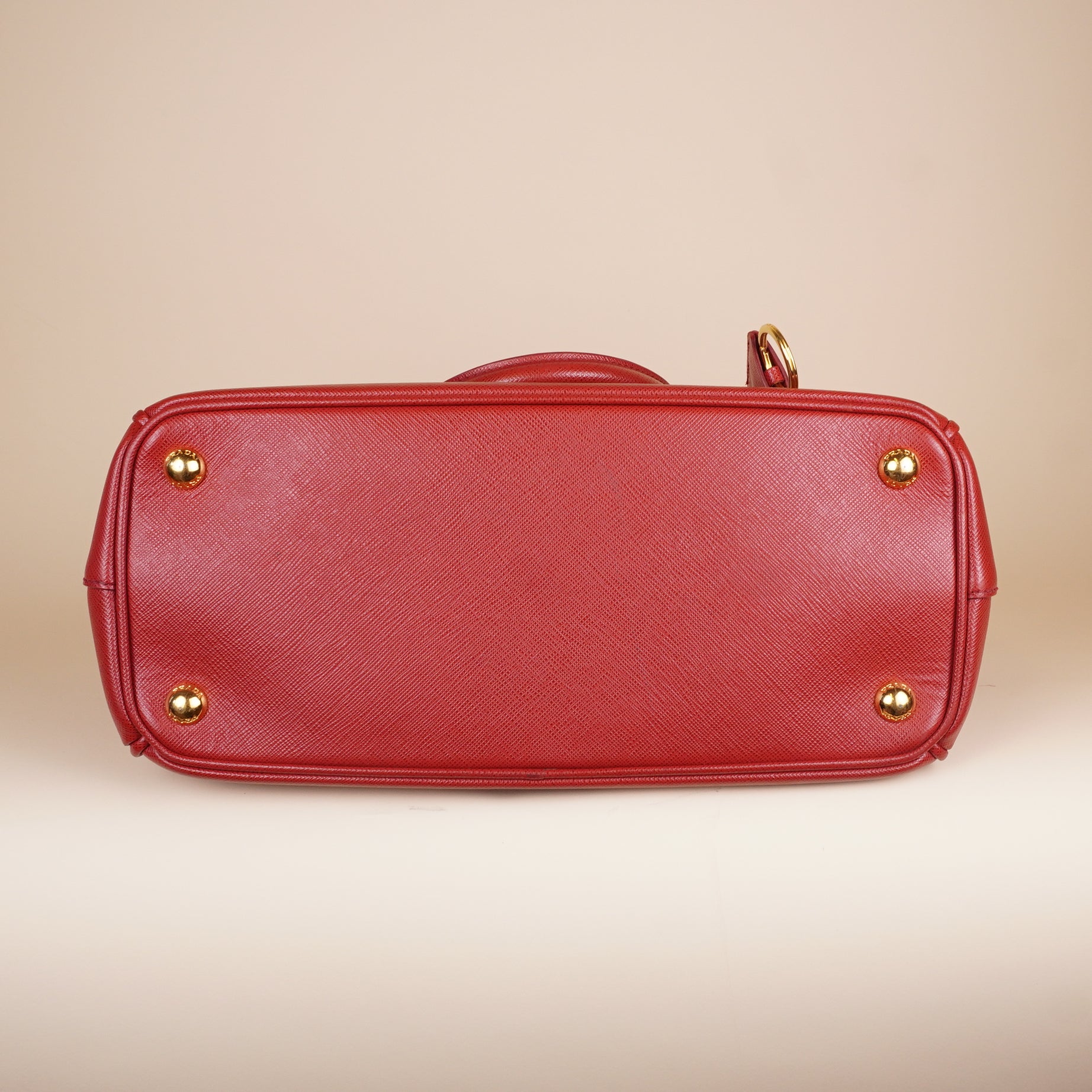 PRE-OWNED Saffiano Medium Galleria Double Zip Tote Fuoco