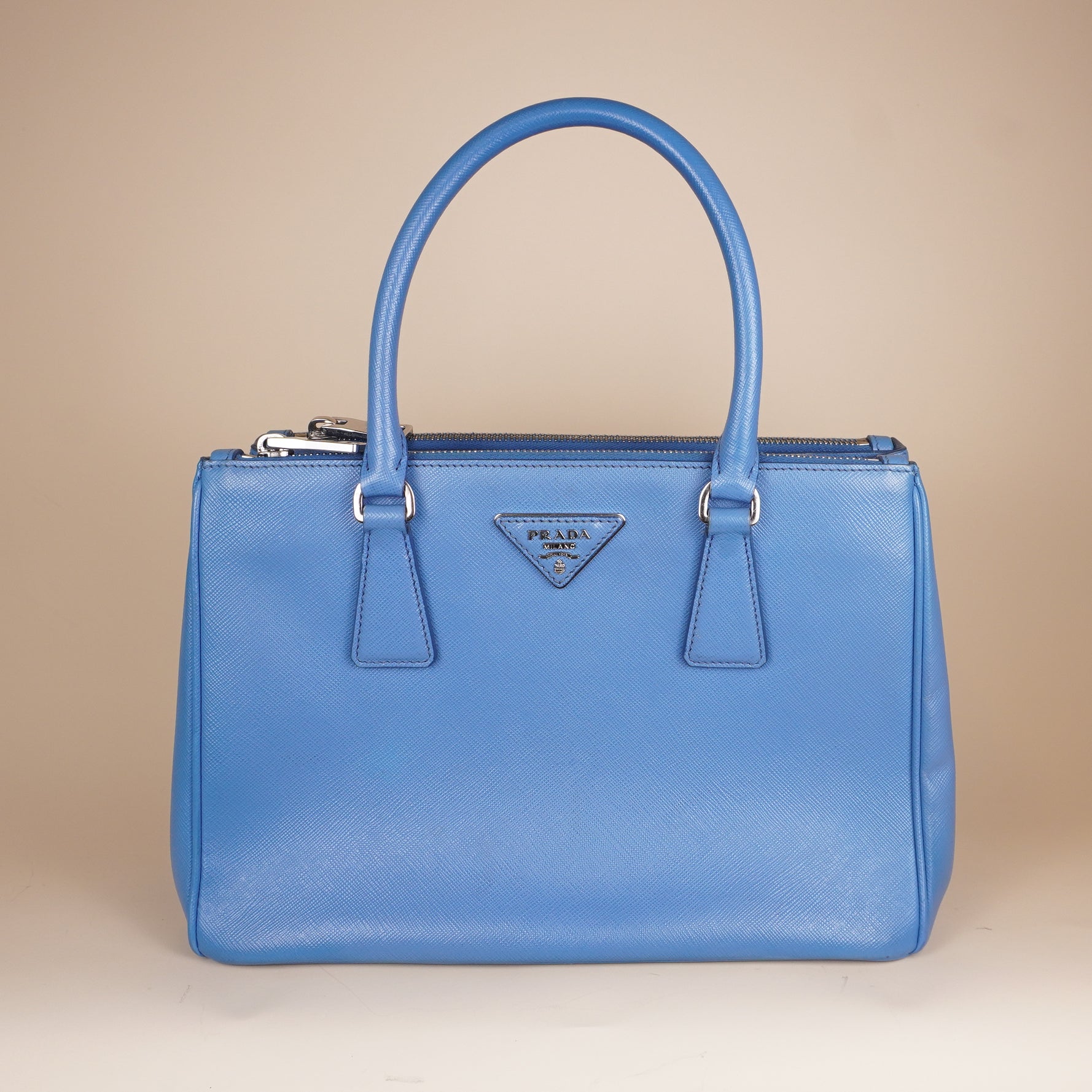 PRE-OWNED Saffiano Medium Galleria Double Zip Tote Mare