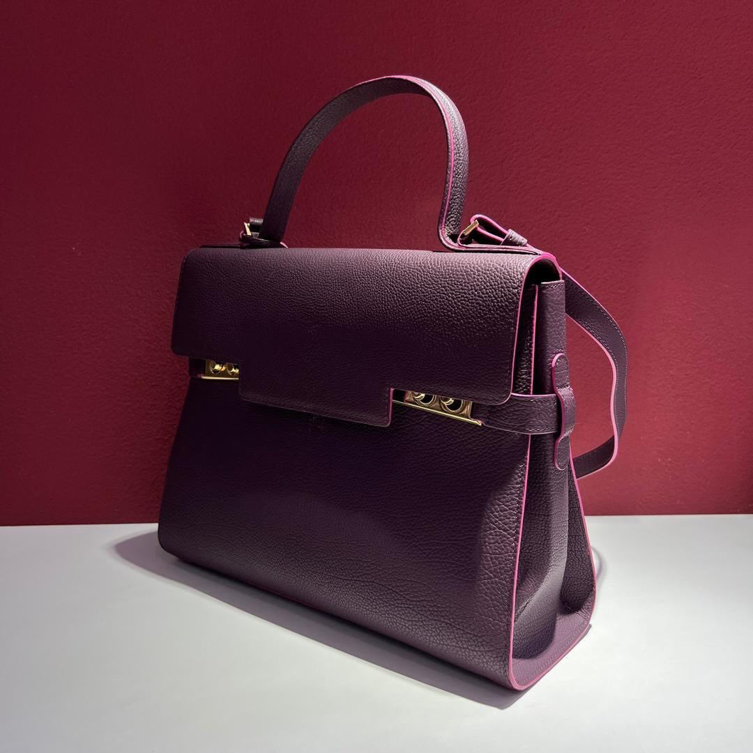 PRE-ORDEN Tempete PM leather burgundy tote bag (Part 1)