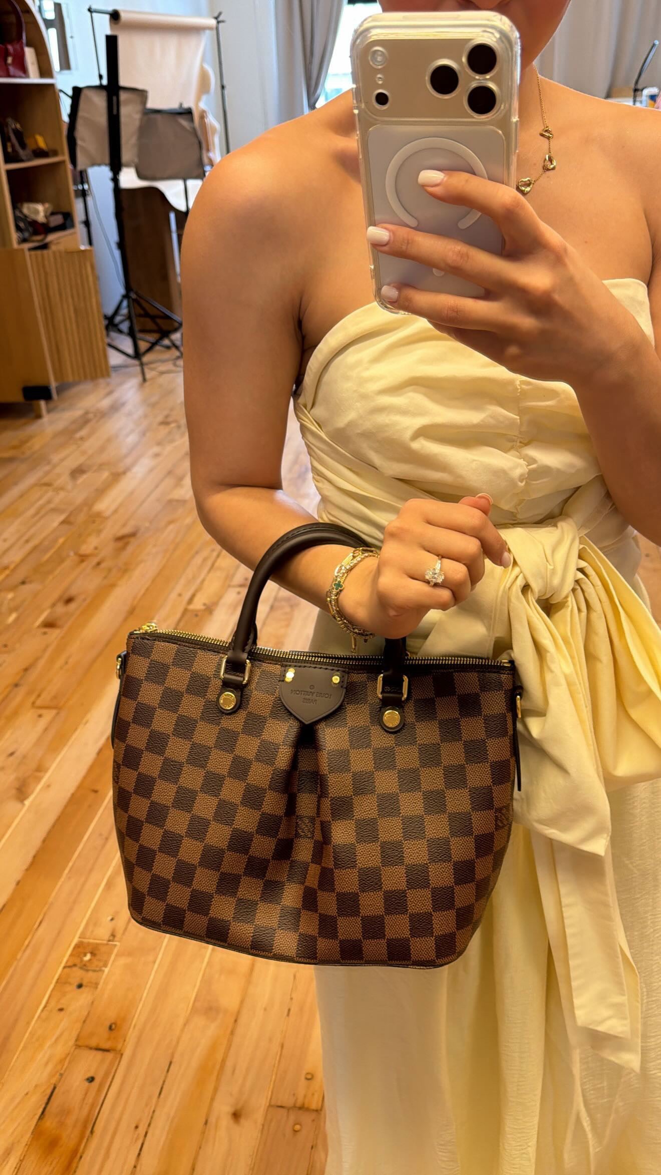 PRE-OWNED LV Siena PM Damier Ebene Canvas