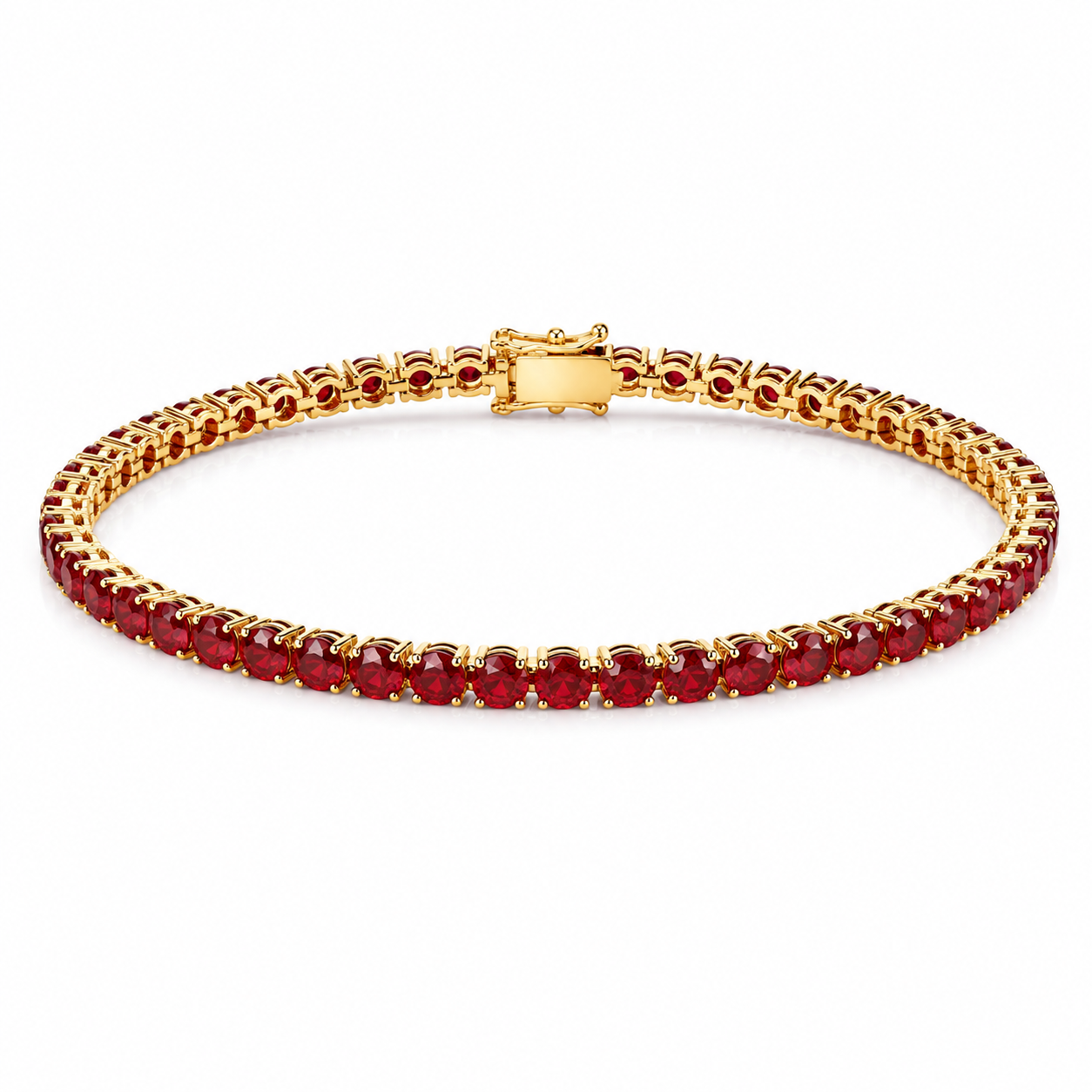 TDC- Natural Ruby Tennis Bracelet 18k