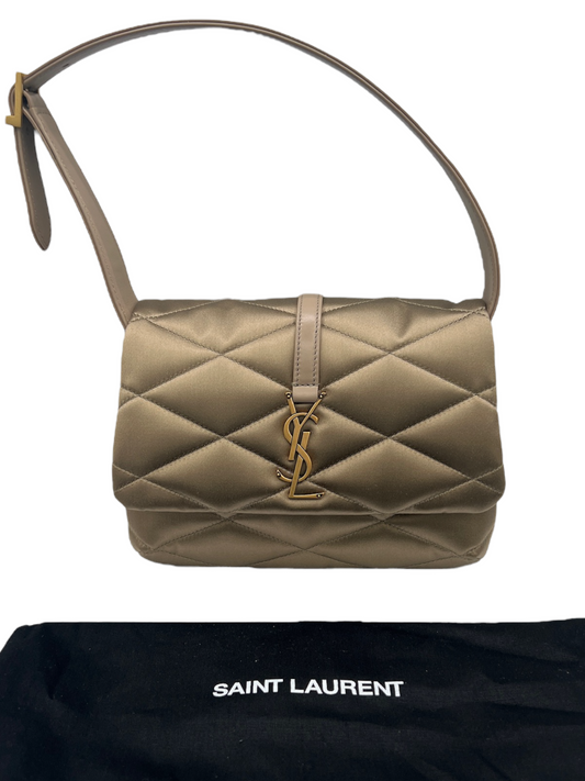 Saint Laurent- Le 57 Flap YSL Shoulder Bag in Quilted Satin