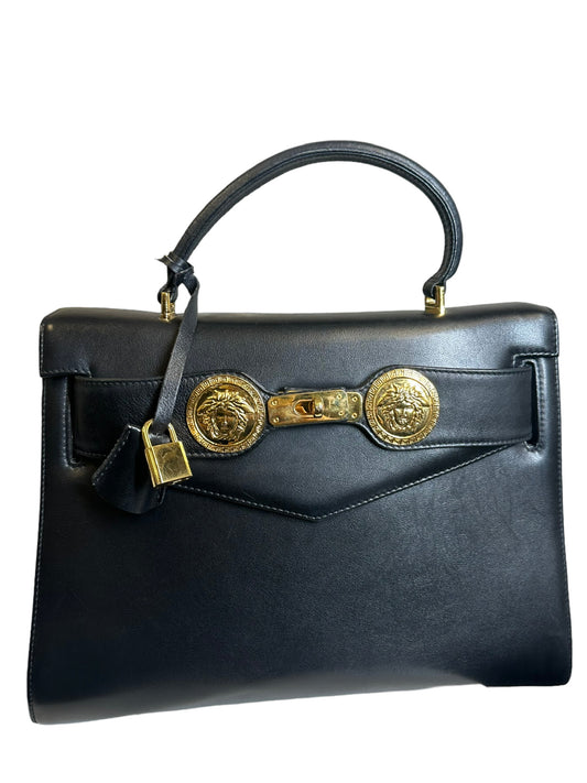 VERSACE - Black Icon Top Handle Bag