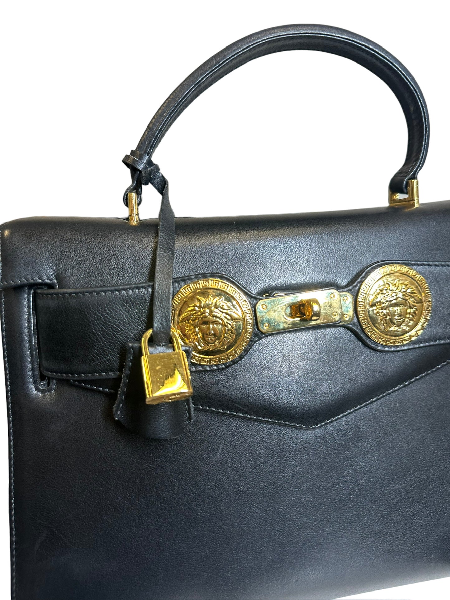 VERSACE - Black Icon Top Handle Bag