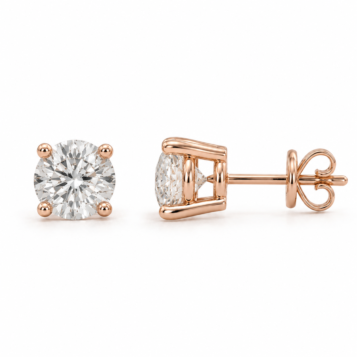 TDC Lab Diamond 14K Rose Gold Studs