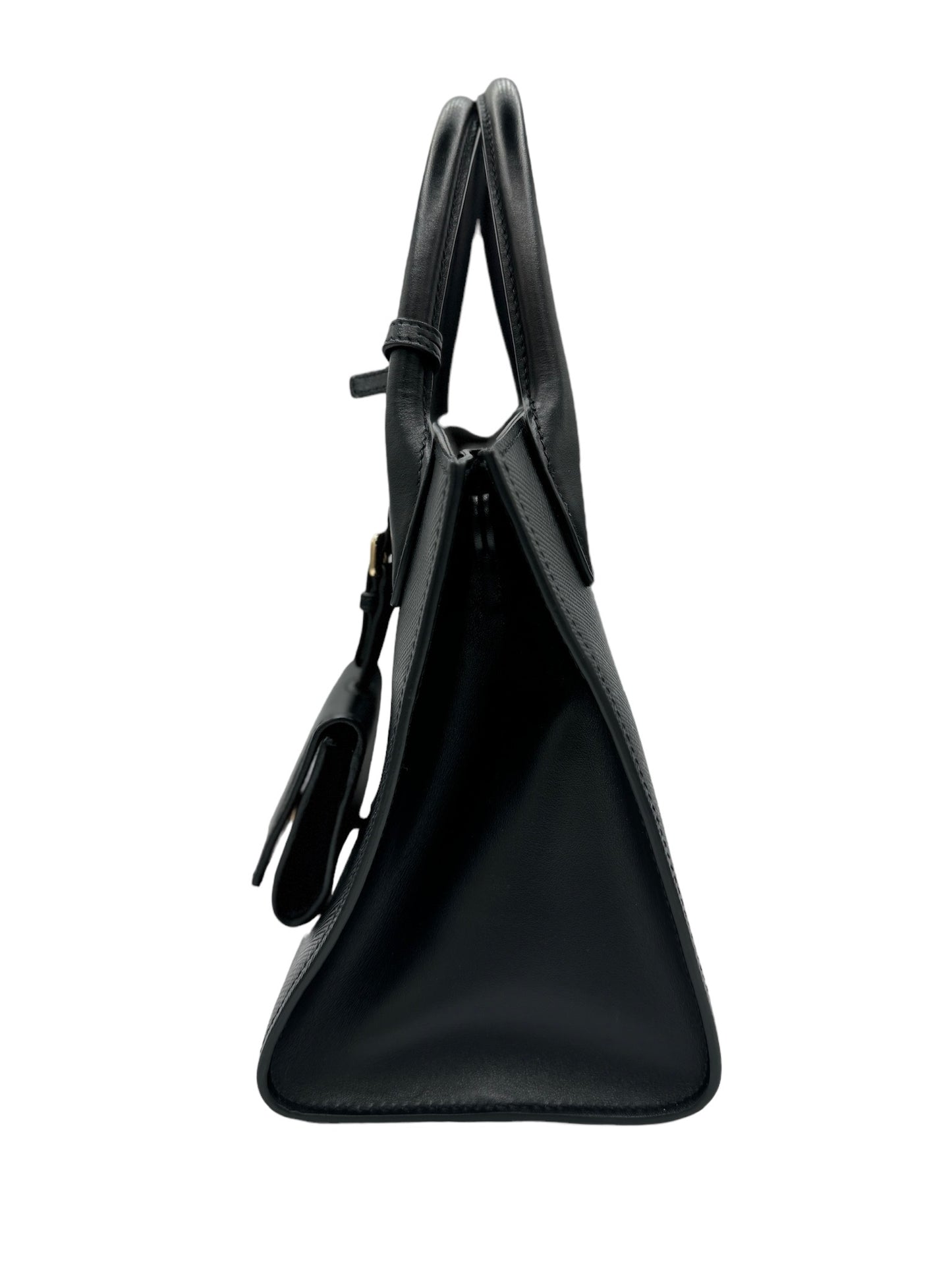 PRADA - Monochrome Tote Bag Black Saffiano Cuir Leather