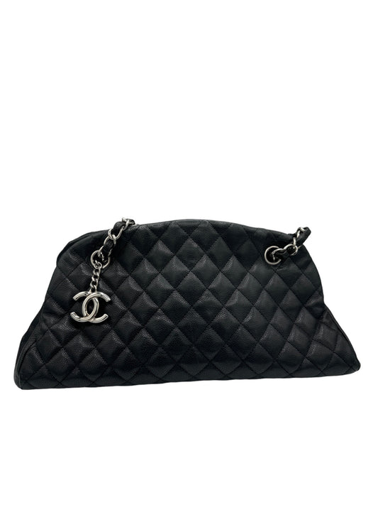 CHANEL - Mademoiselle Bowling Bag Shoulder Bag Black Caviar Skin