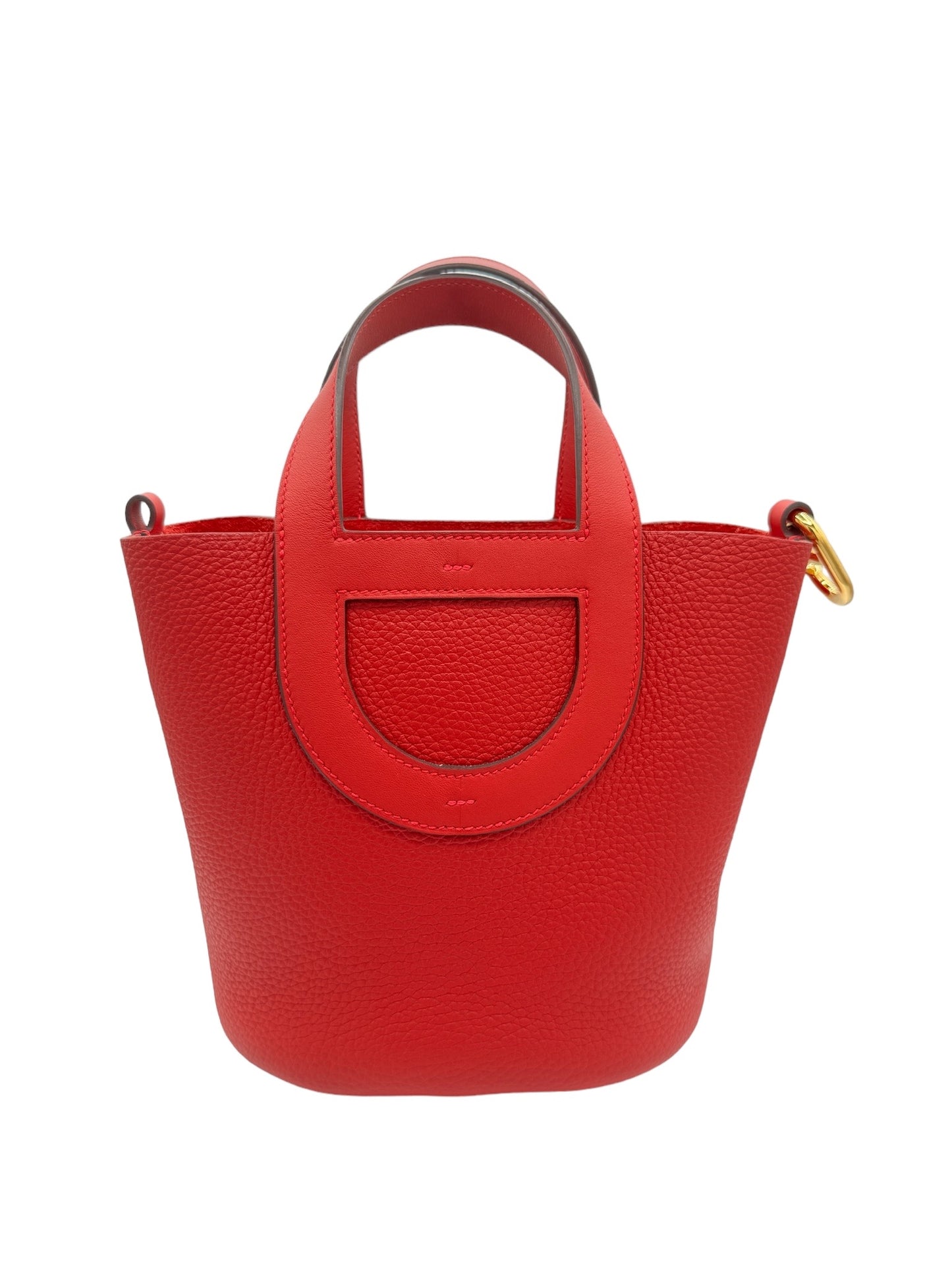 PRE-OWNED In the Loop 18 Tote Bag Vermillion Taurillon Clemence Veau Swift