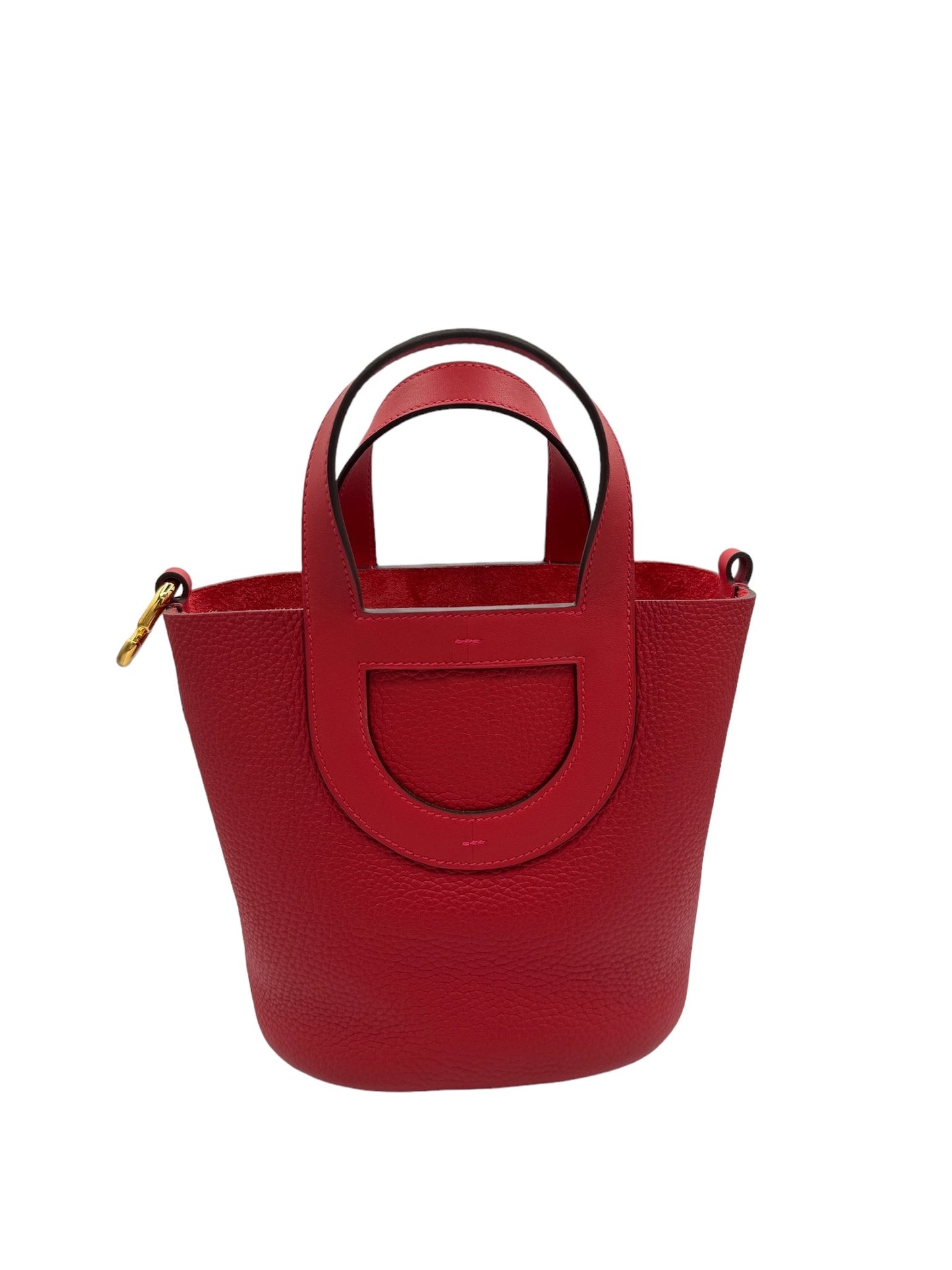 PRE-OWNED In the Loop 18 Tote Bag Vermillion Taurillon Clemence Veau Swift