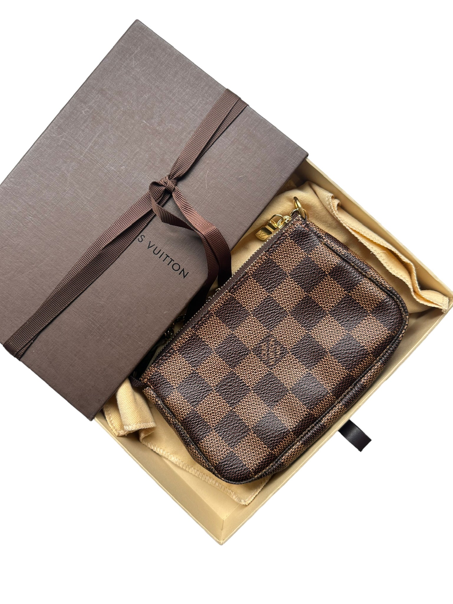 LOUIS VUITTON - Accesorios Damier Ebene Mini Pochette